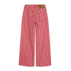 Omirad All-Over Script Print Wide-Leg Pants