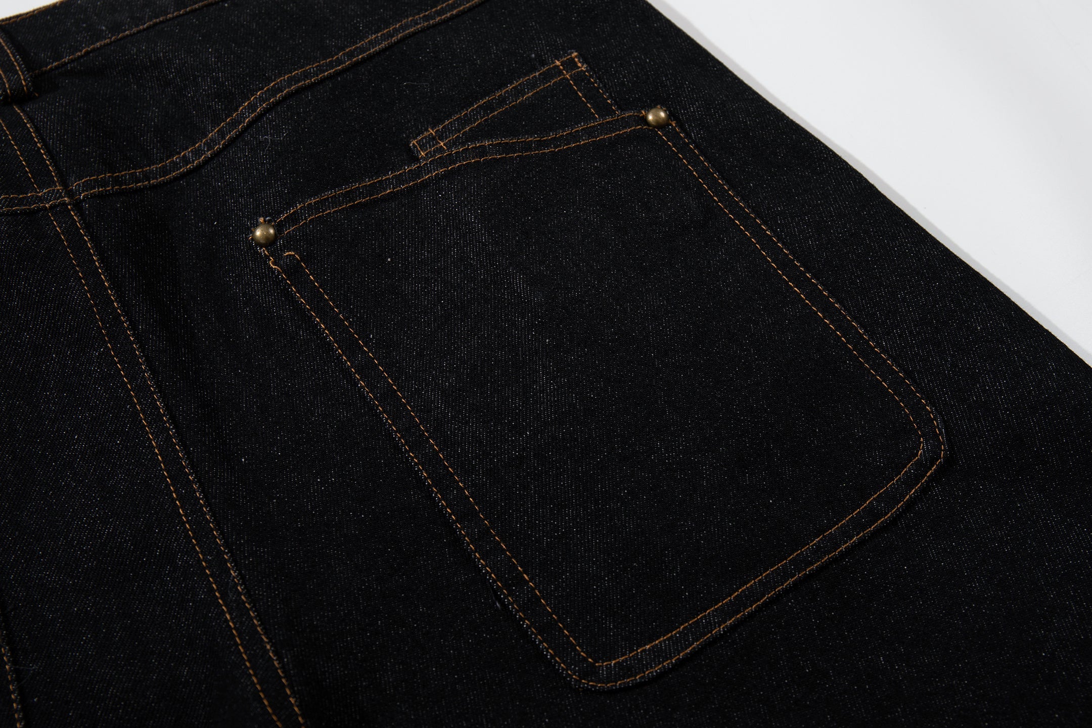 Omirad Curved Panel Wide Leg Denim Pants