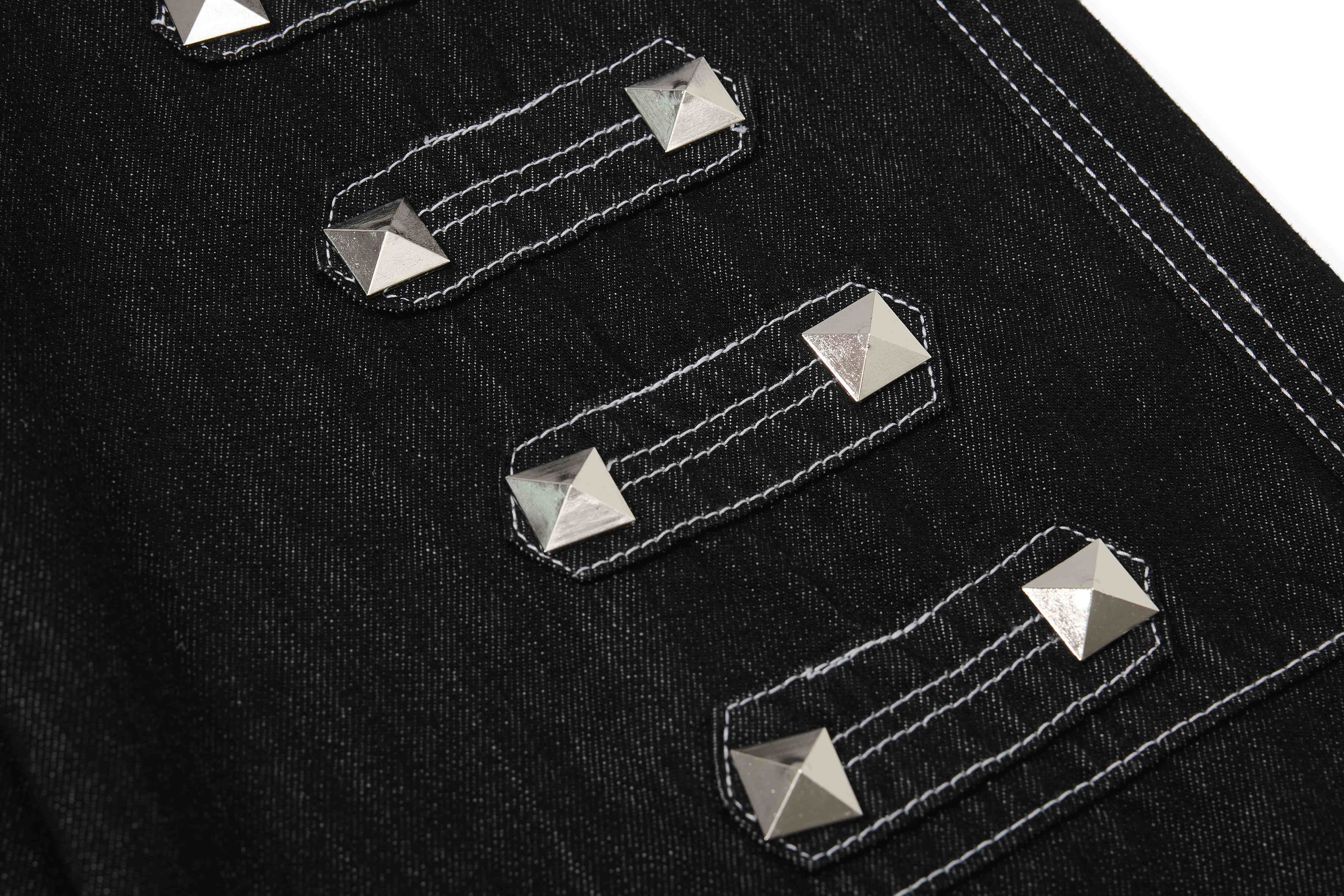 Omirad Studded Strap Denim Pants