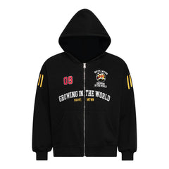 Omirad Split Camouflage Zip-Up Hoodie