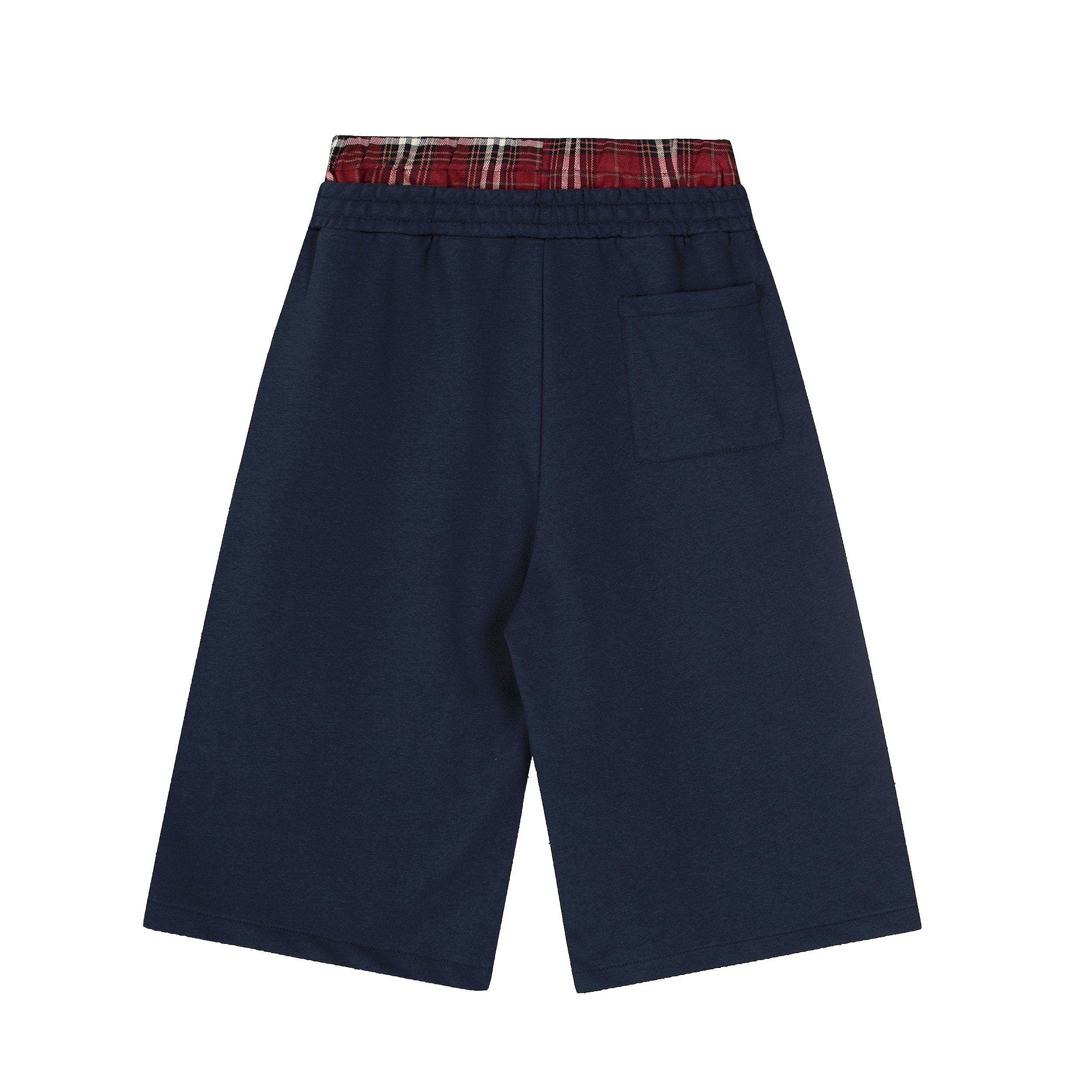 Omirad Plaid-Waist Logo Shorts