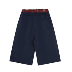Omirad Plaid-Waist Logo Shorts