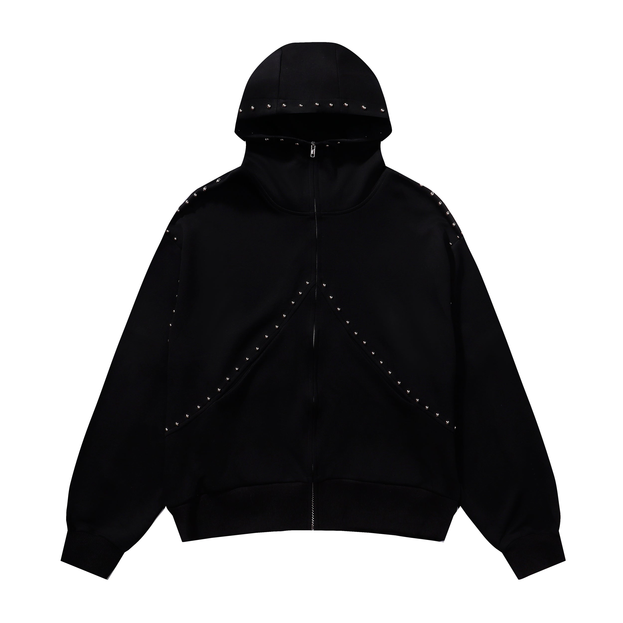 Omirad Studded Arc Zip Hoodie*