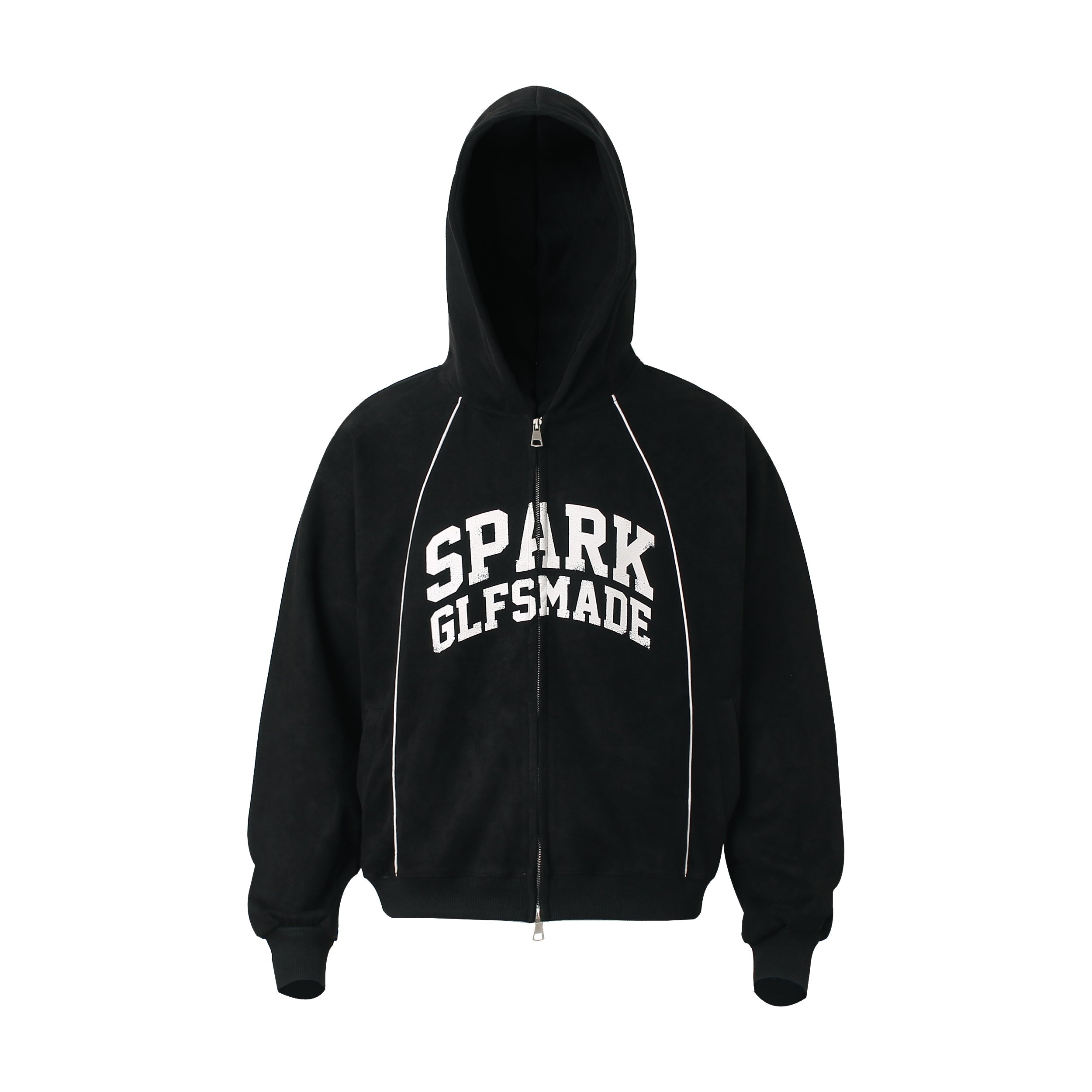 Omirad Suede Varsity Zip Hoodie