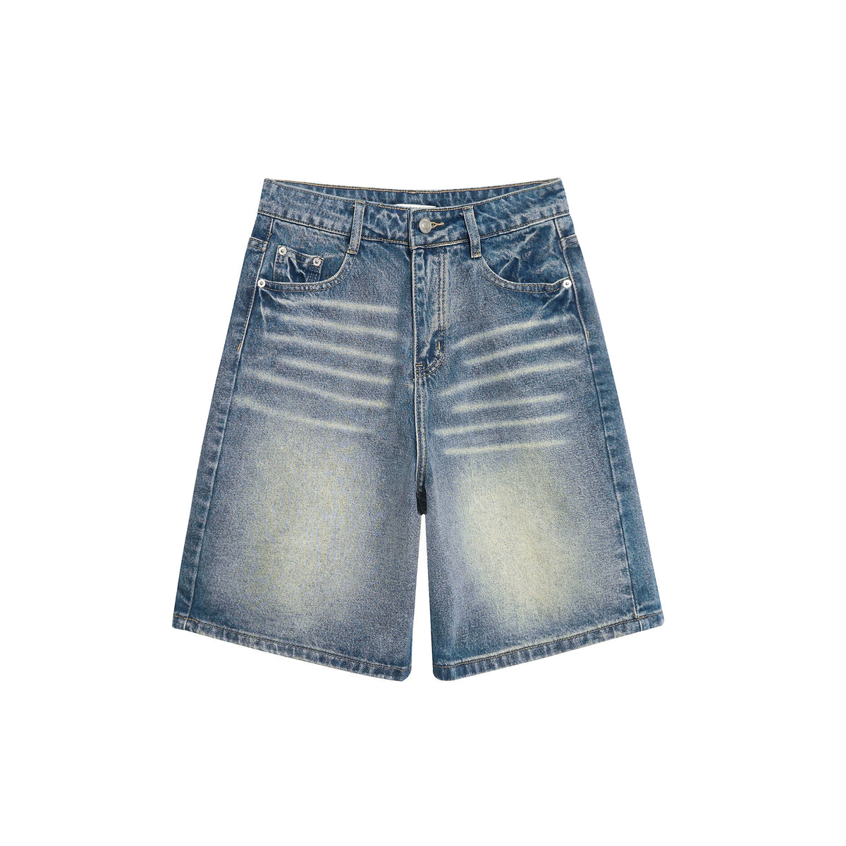Omirad Faded Wide-Leg Denim Shorts