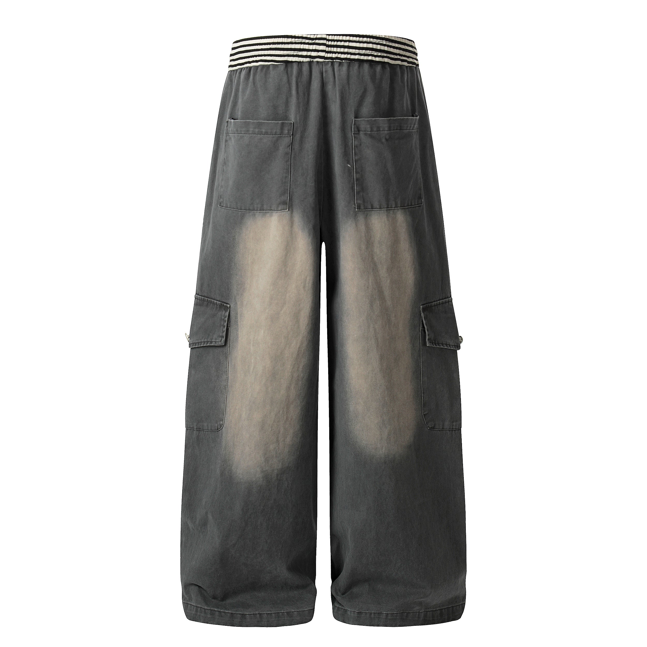 Omirad Washed Cargo Wide-Leg Pants