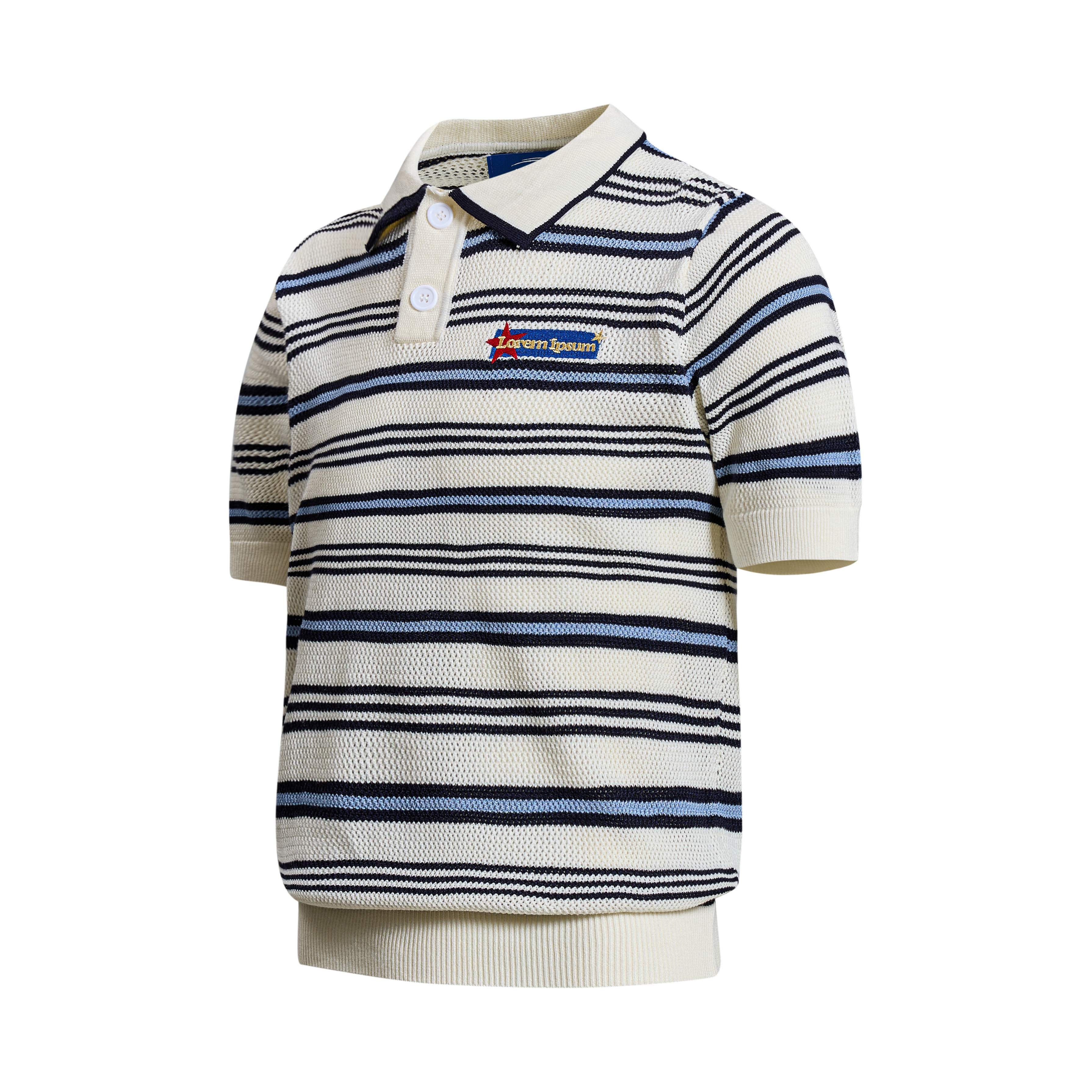 Omirad “Retro Stripe Knit Polo”