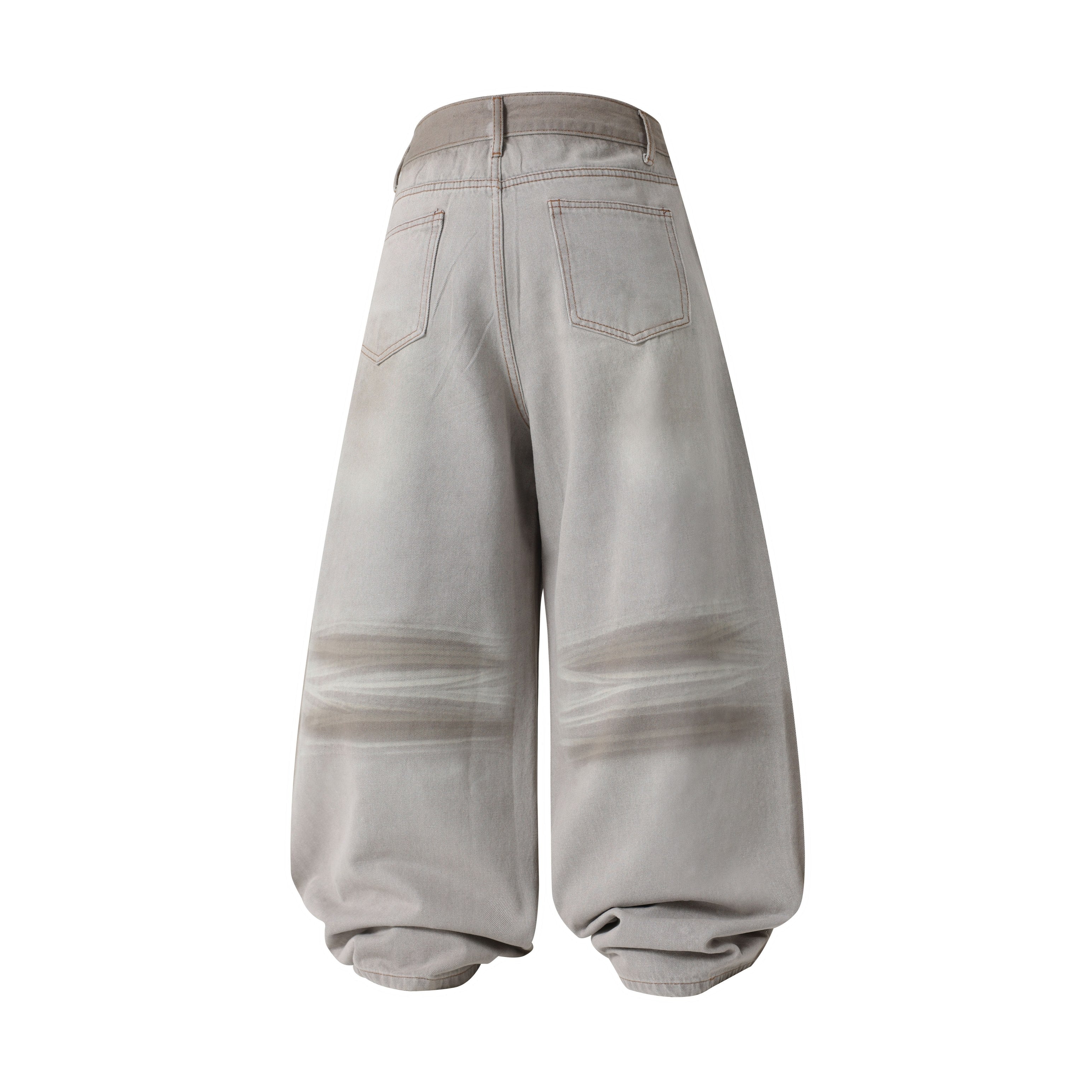Omirad Washed Balloon Fit Denim Pants