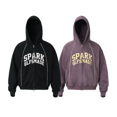 Omirad Suede Varsity Zip Hoodie