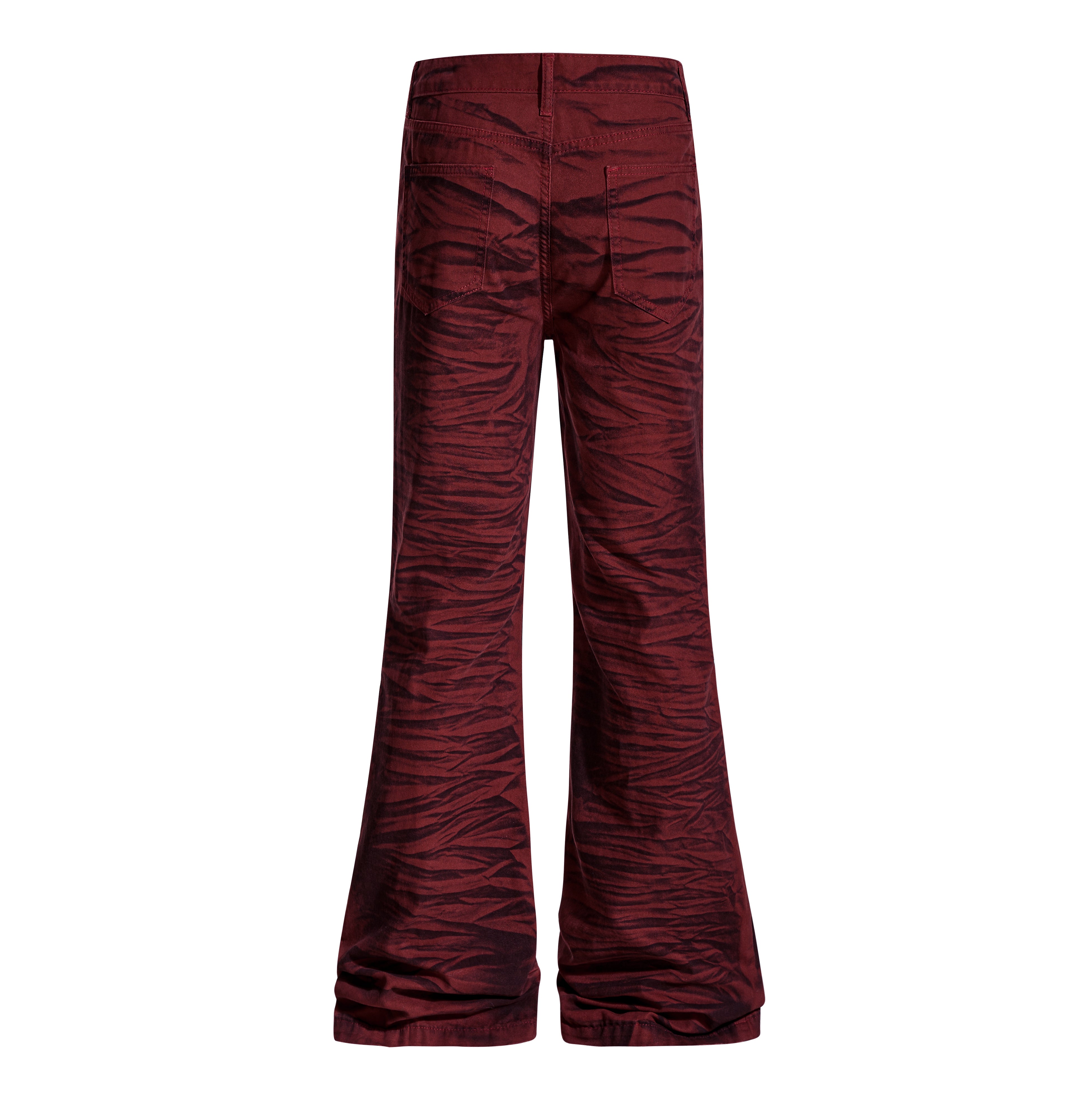 Omirad Tiger-Pattern Flared Pants