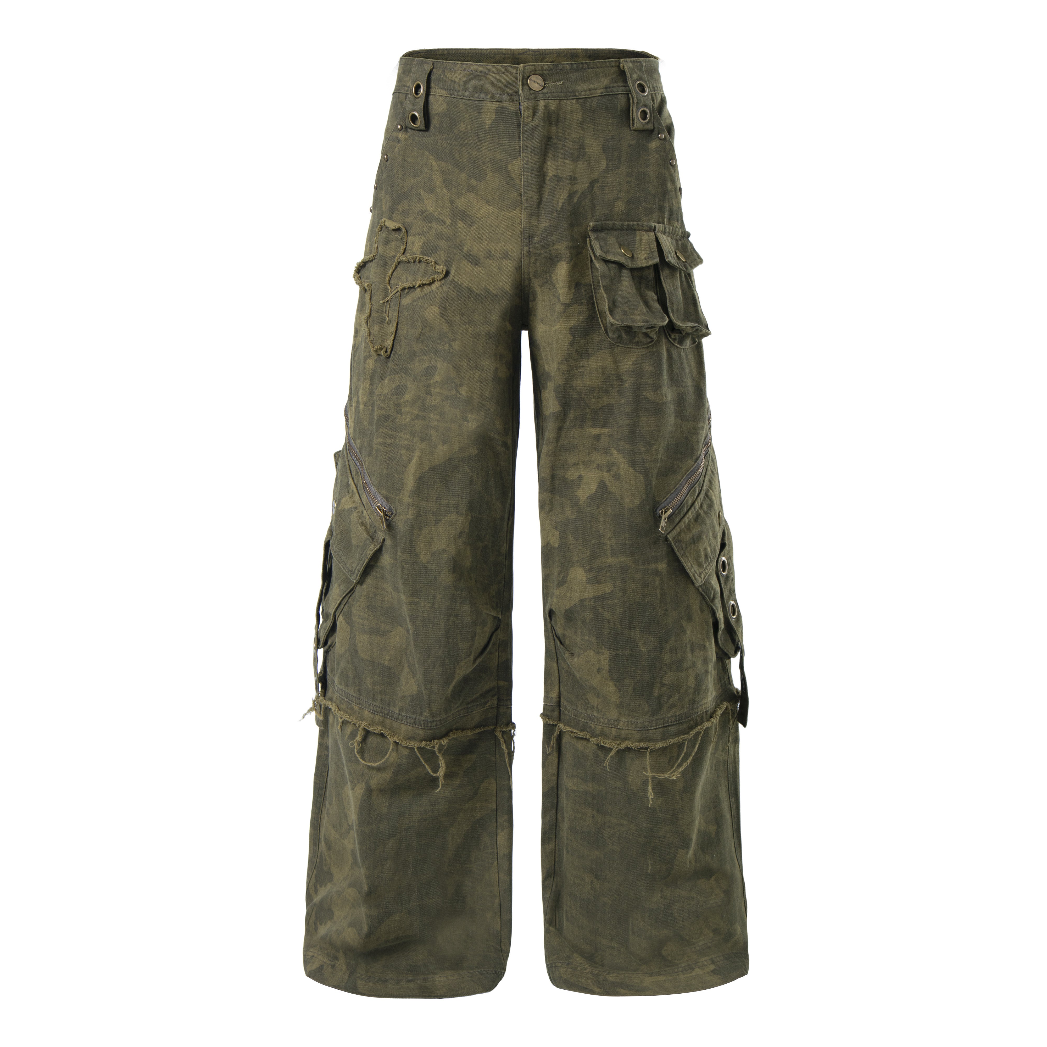 Omirad Distressed Multi-Pocket Cargo Pants