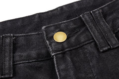 Omirad Distressed Panel Wide-Leg Denim Jeans