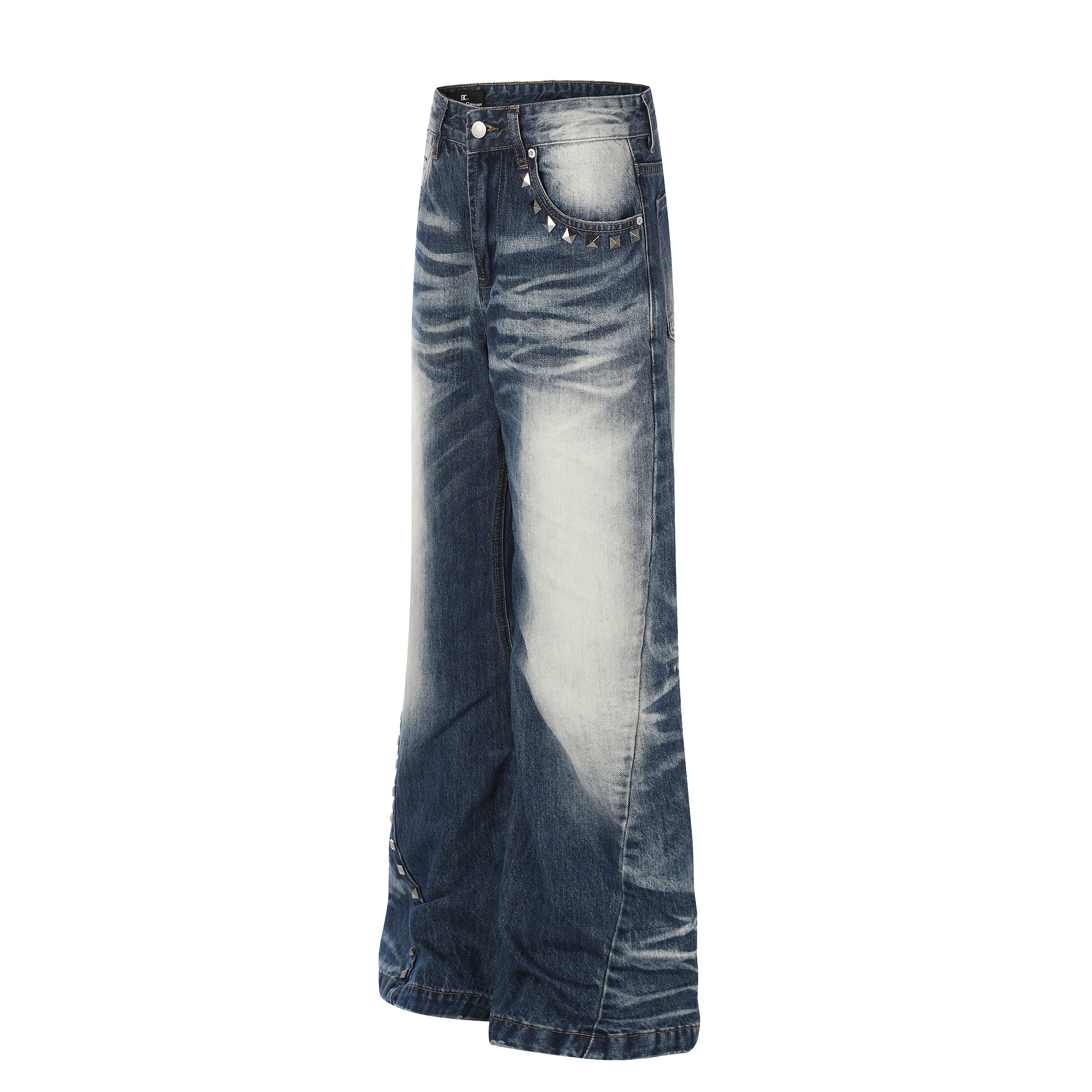 Omirad Studded Vintage Wash Jeans