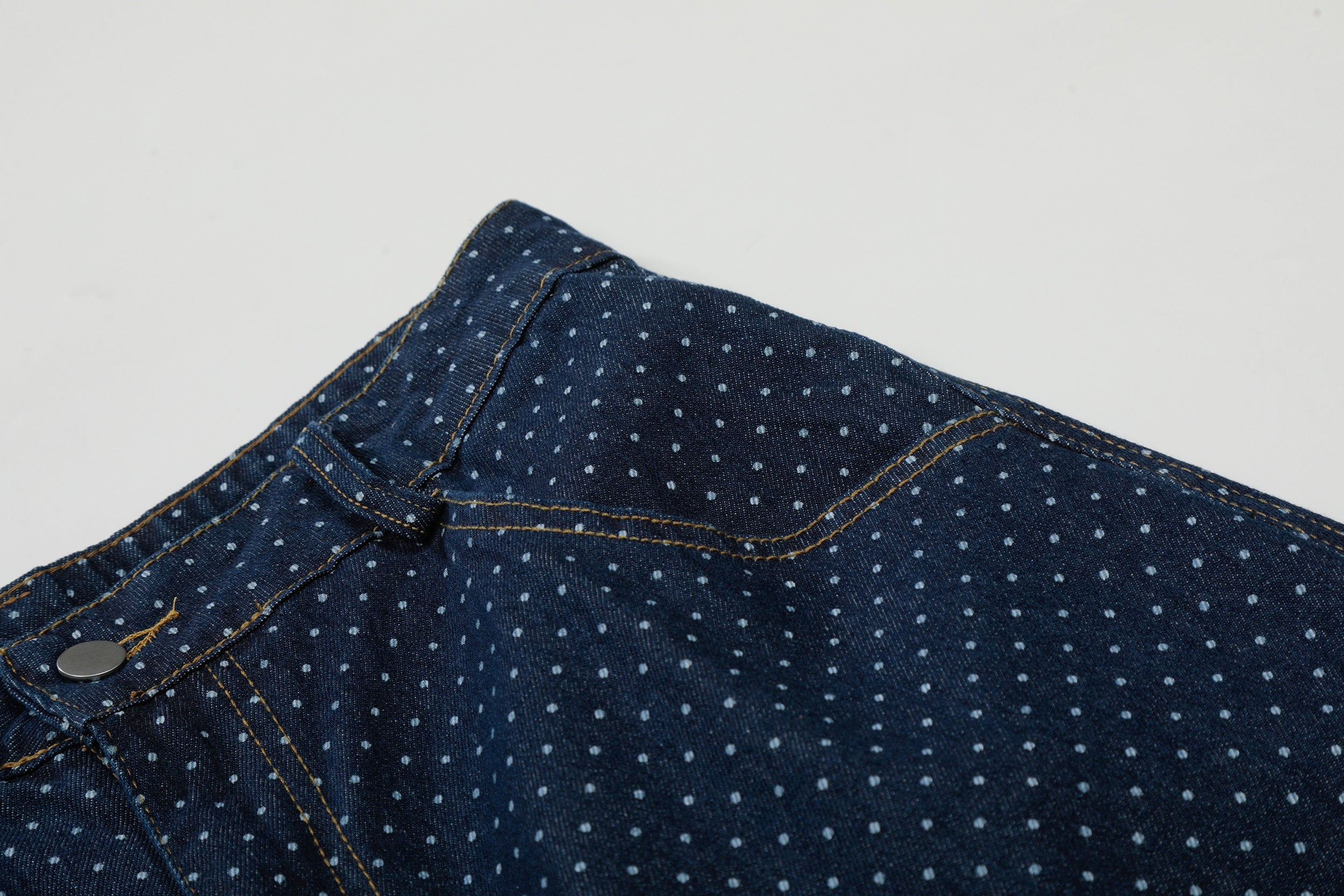 Omirad Polka Dot Denim Cargo Shorts