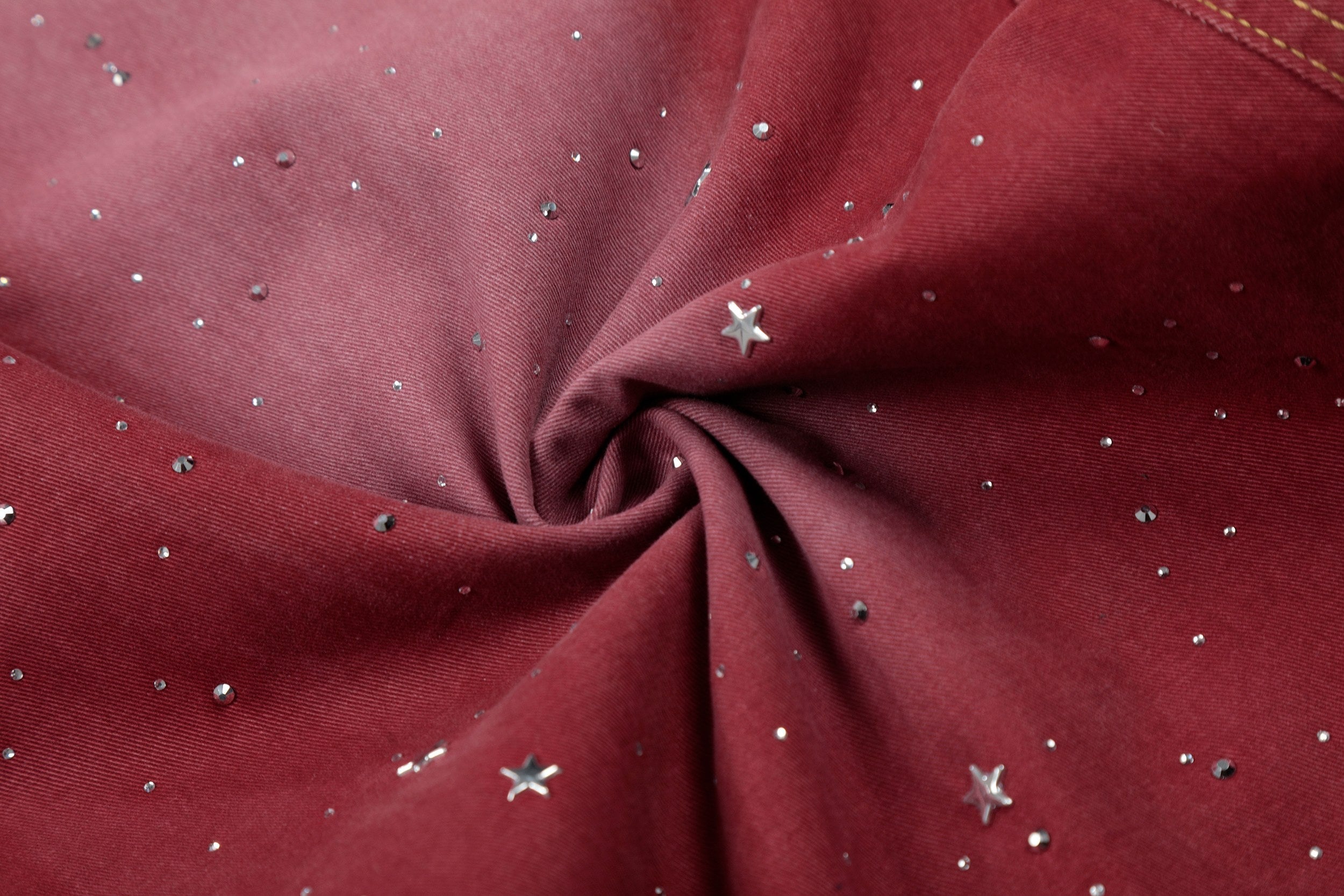 Omirad “Vintage Red Splatter Wide-Leg Pants”