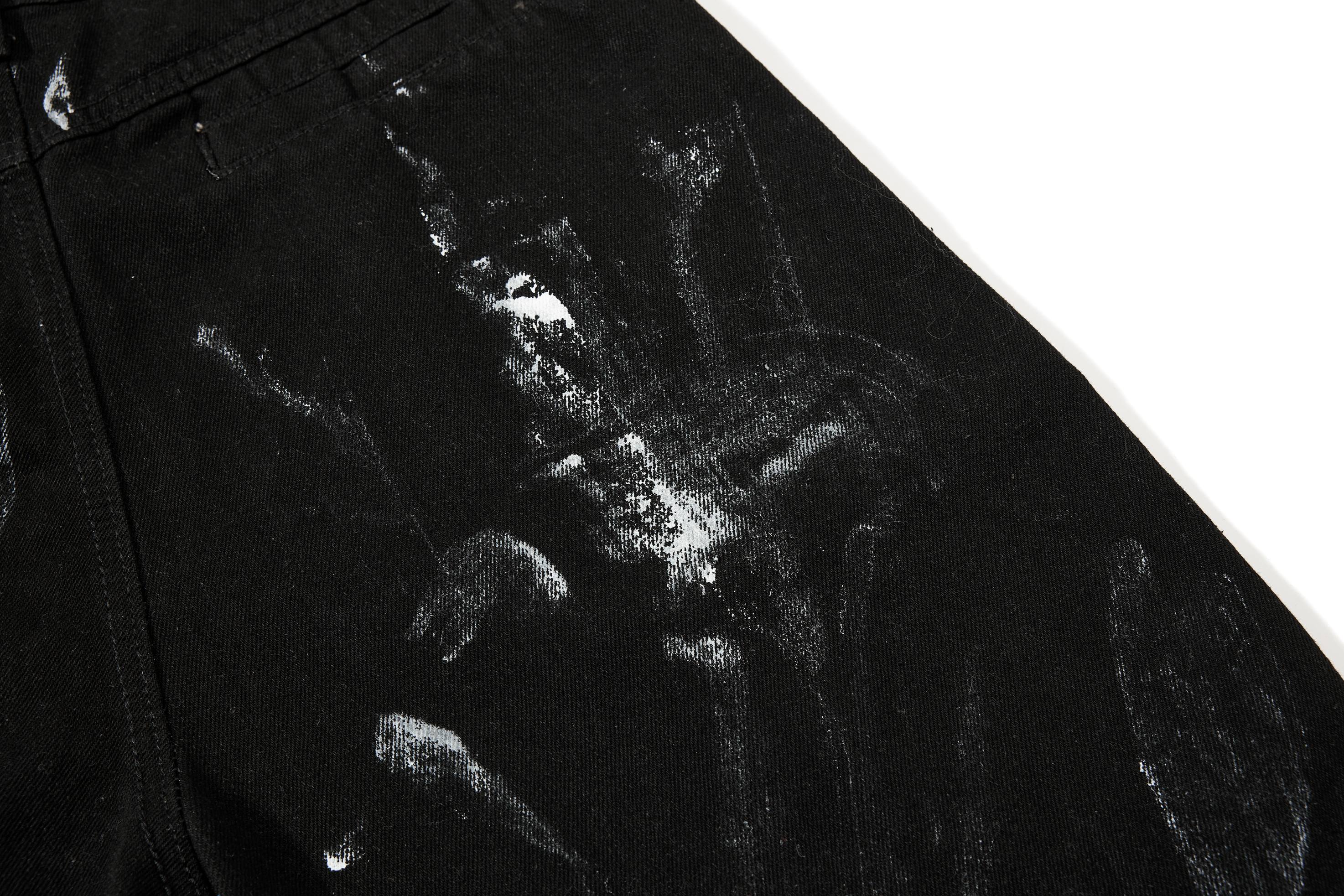 Omirad Washed Utility Cargo Denim Pants