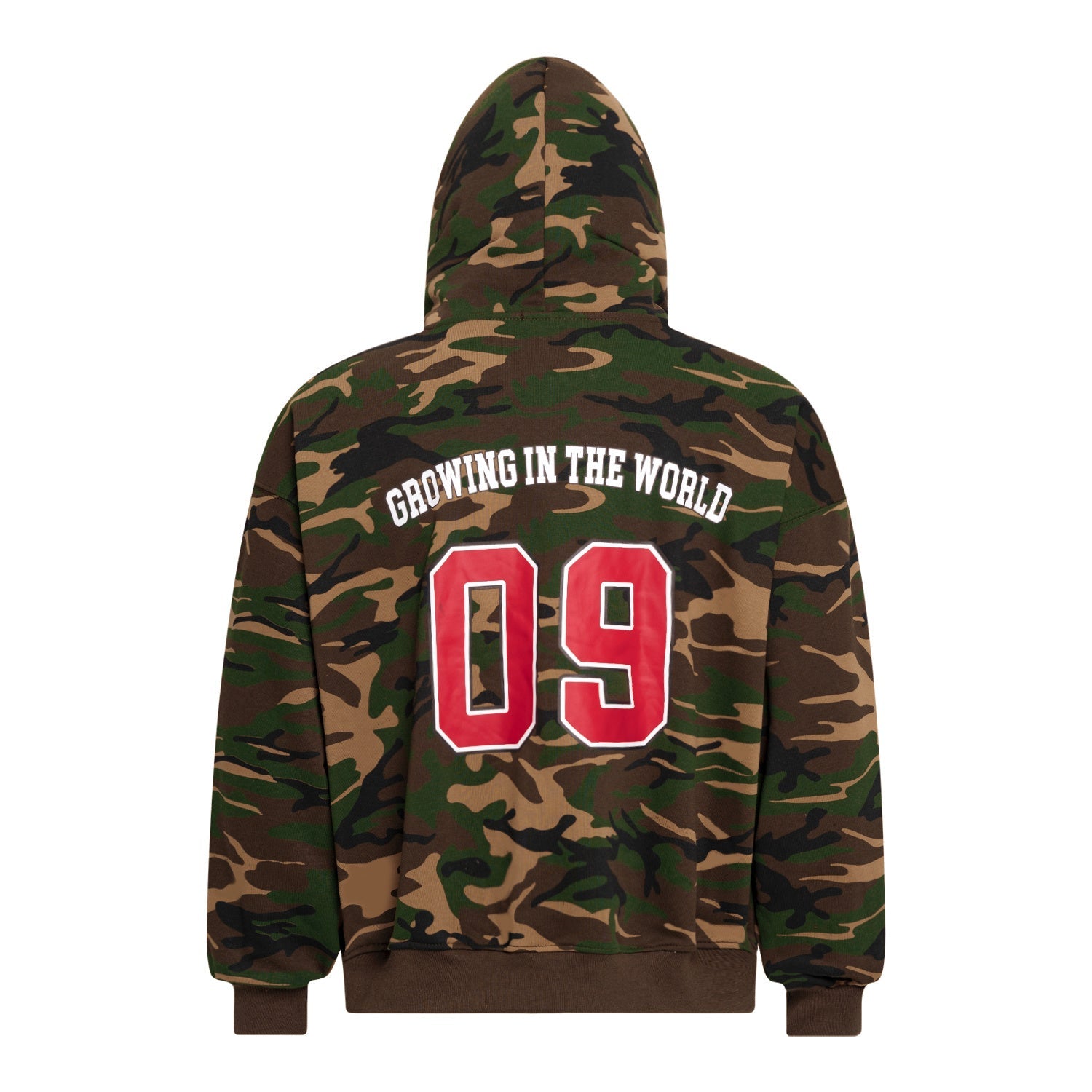 Omirad Split Camouflage Zip-Up Hoodie
