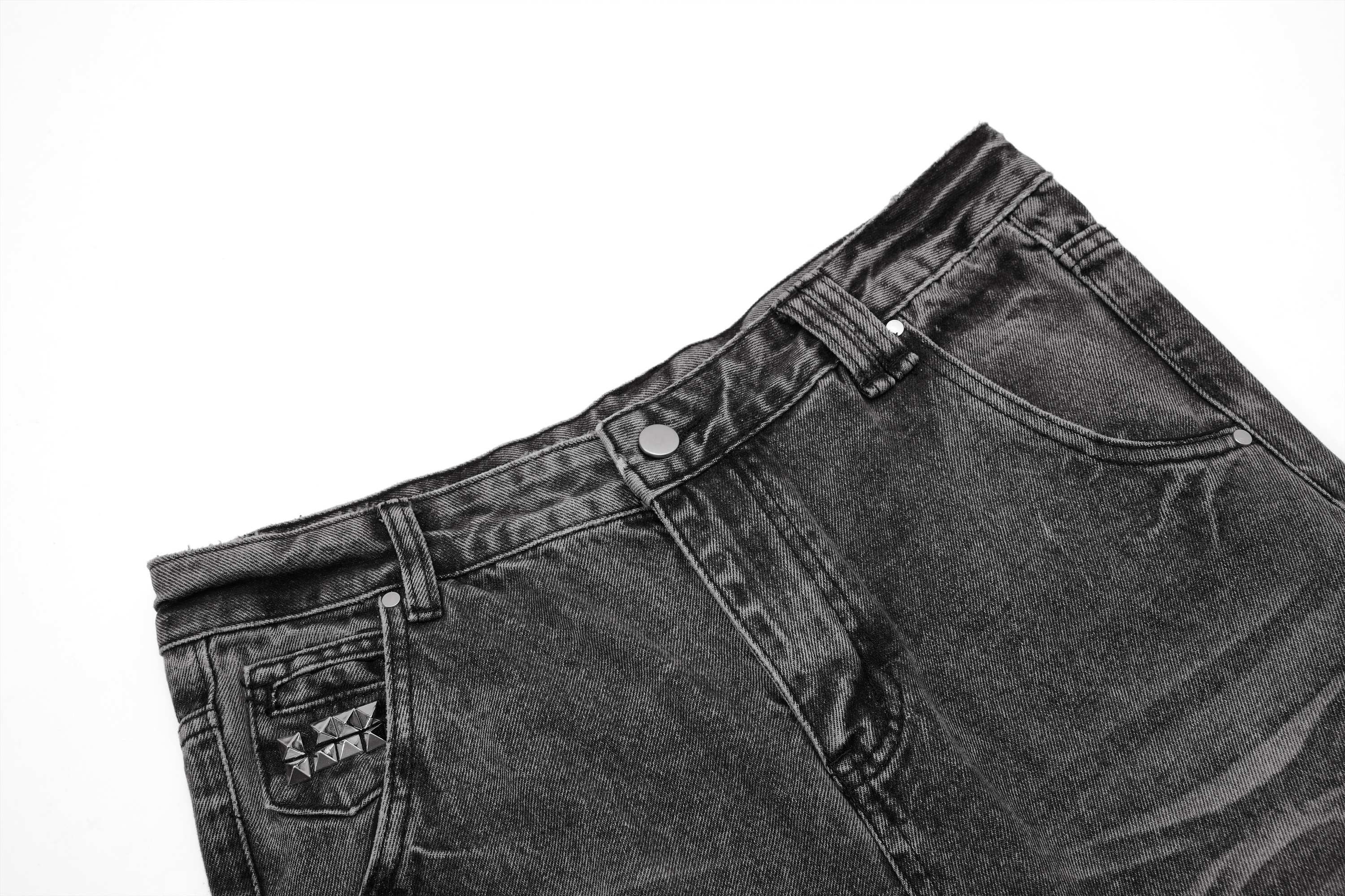 Omirad Distressed Studded Denim Pants