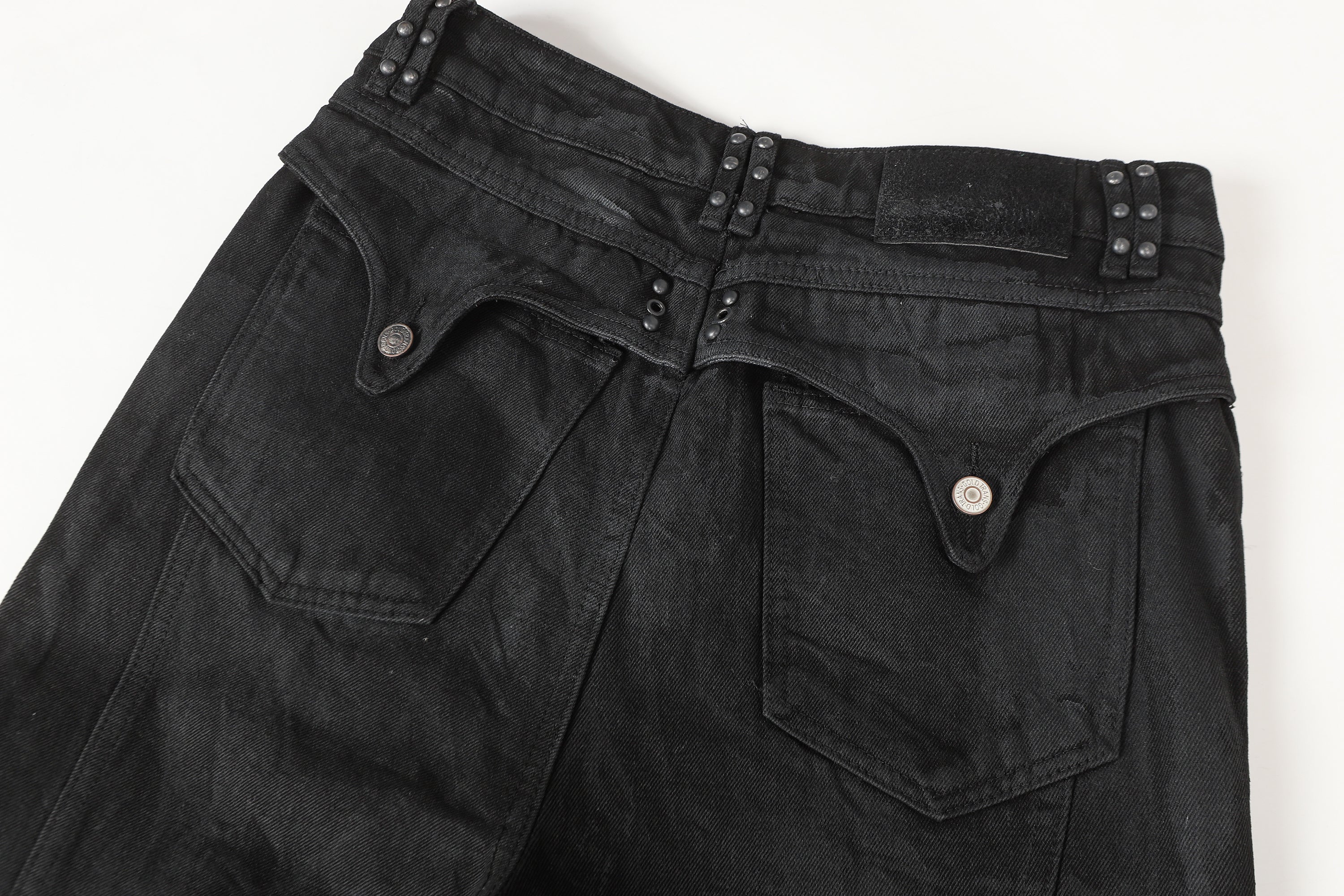Omirad Studded Panel Wide-Leg Jeans