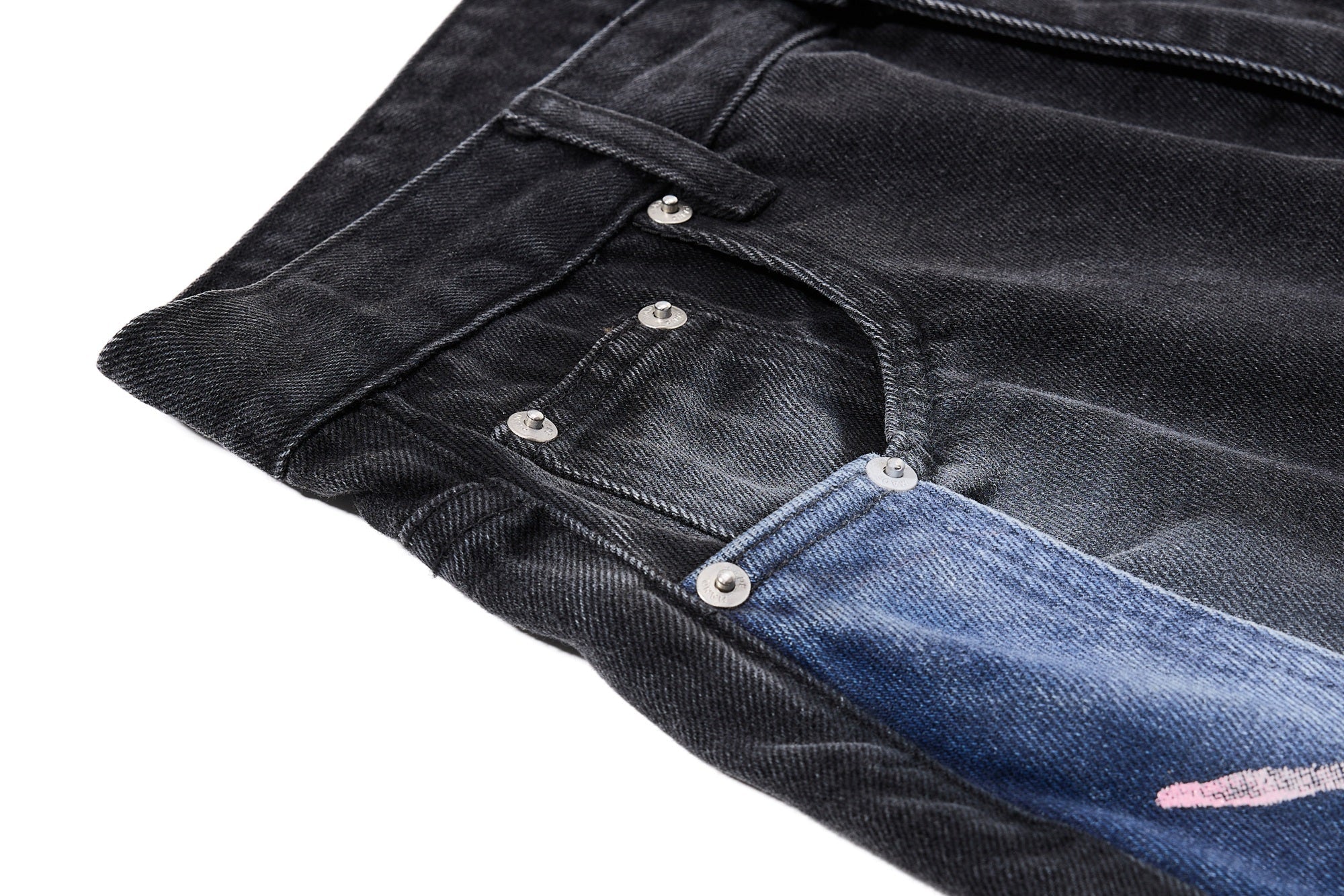 Omirad Graphic Panel Wide-Leg Denim Jeans