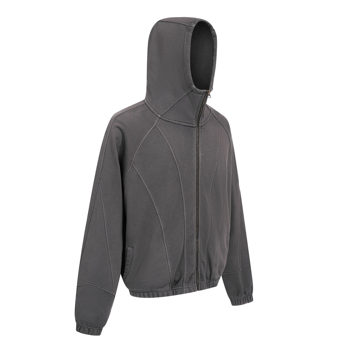 Omirad Curved-Seam Full-Zip Hoodie