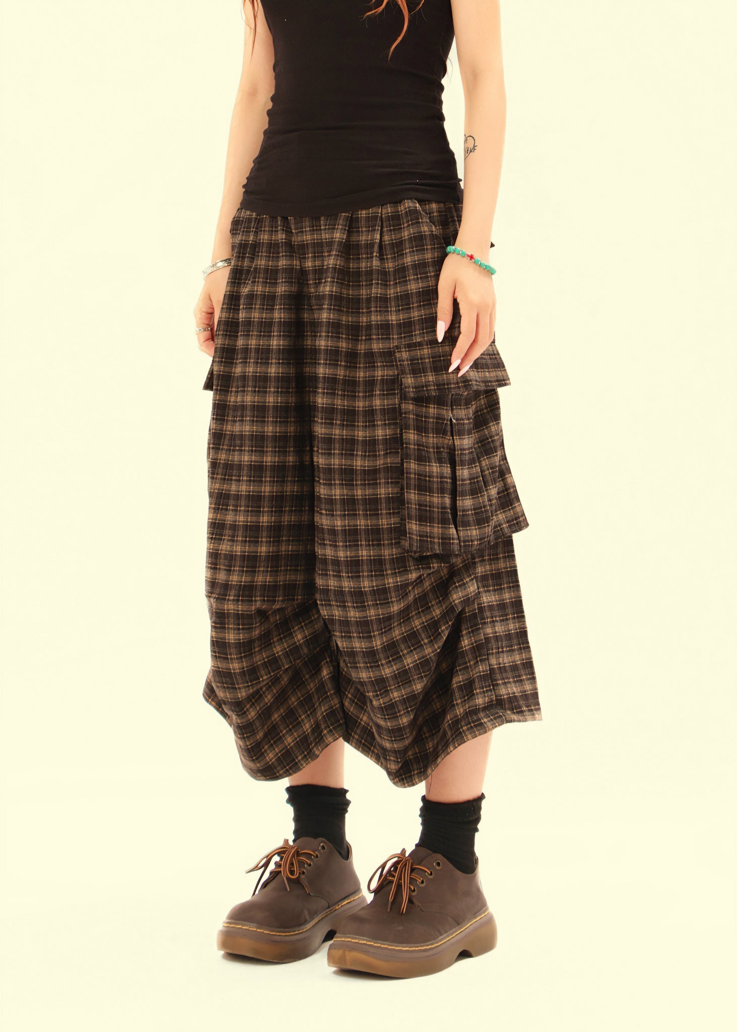 Omirad Plaid Cargo Shorts