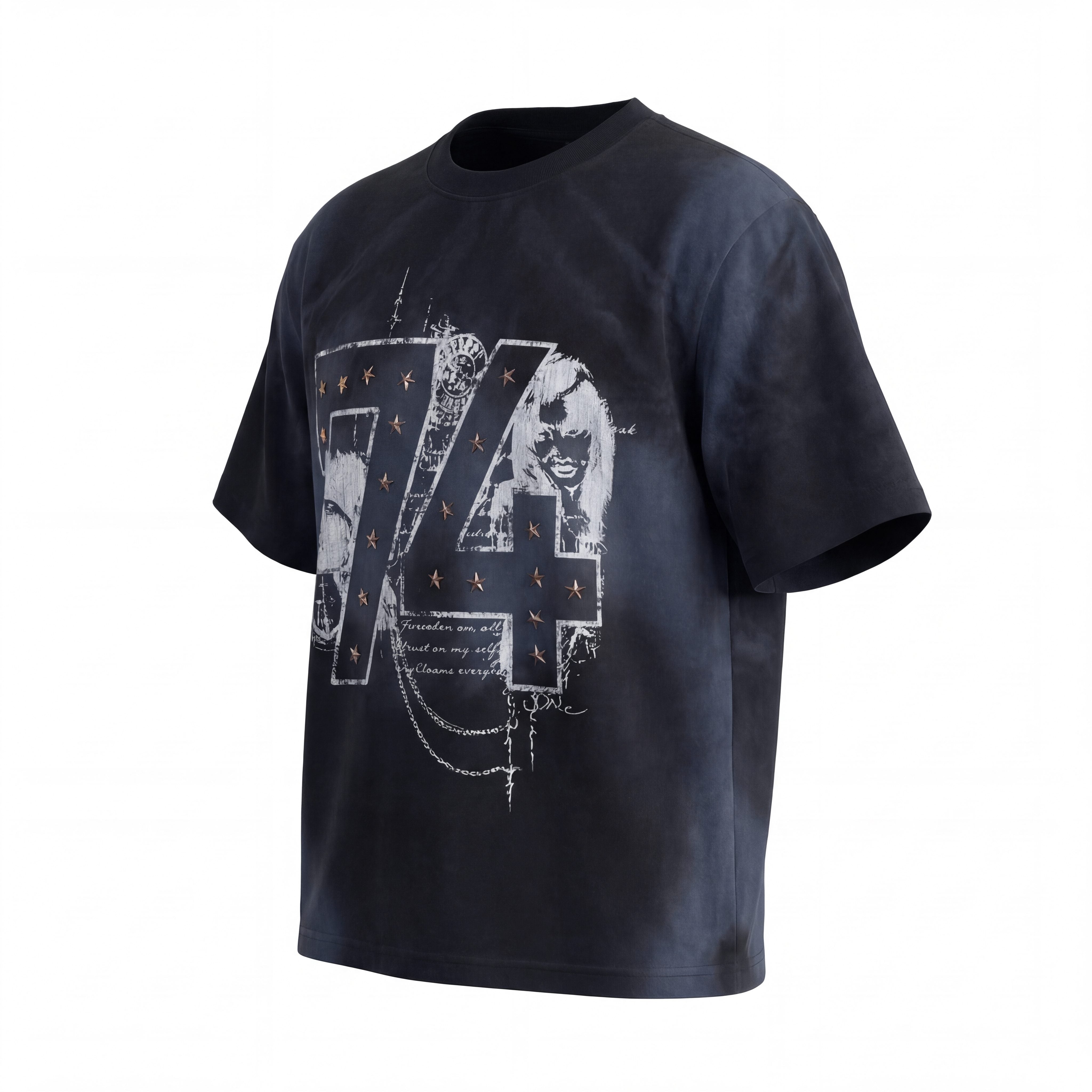 Omirad “74 Star Distressed Graphic Tee”