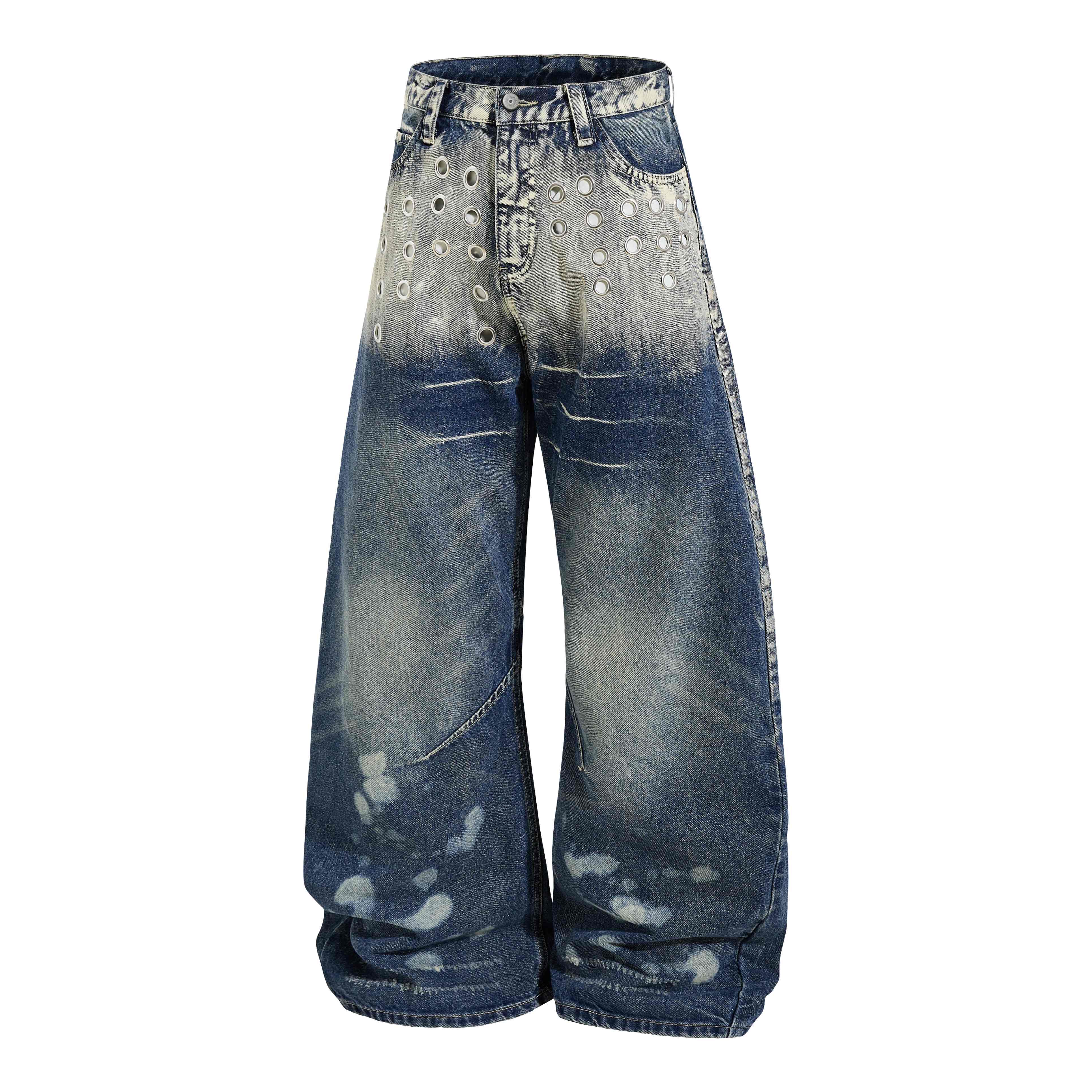 Omirad “Grommet Washed Balloon Jeans