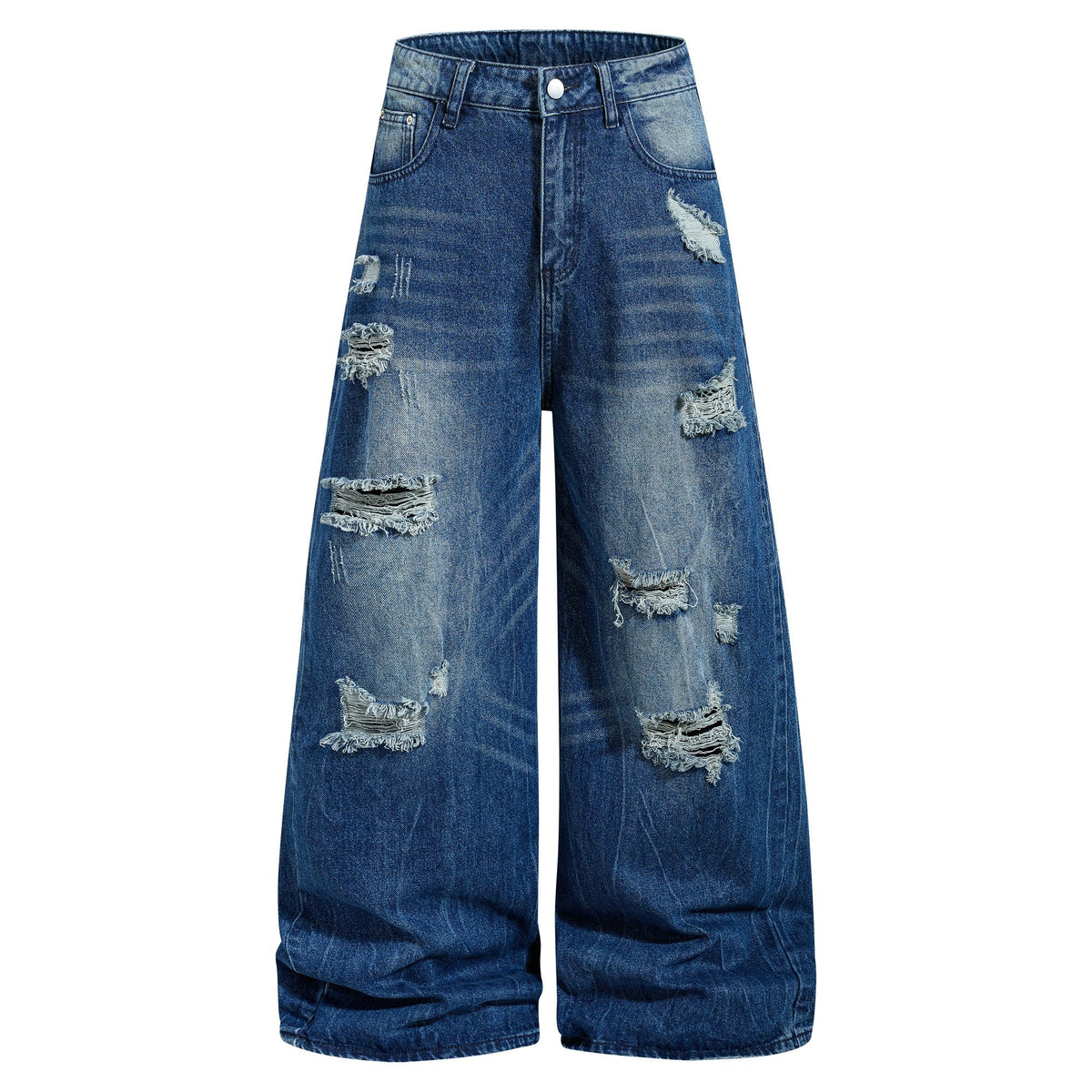 Omirad Distressed Wide-Leg Denim Jeans