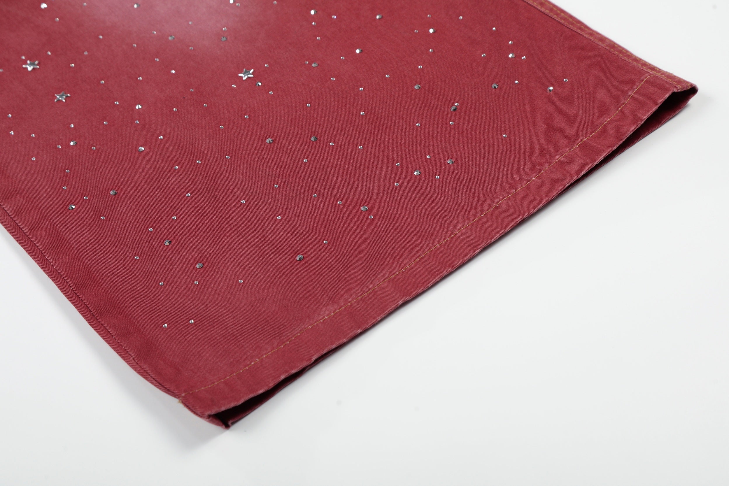 Omirad “Vintage Red Splatter Wide-Leg Pants”