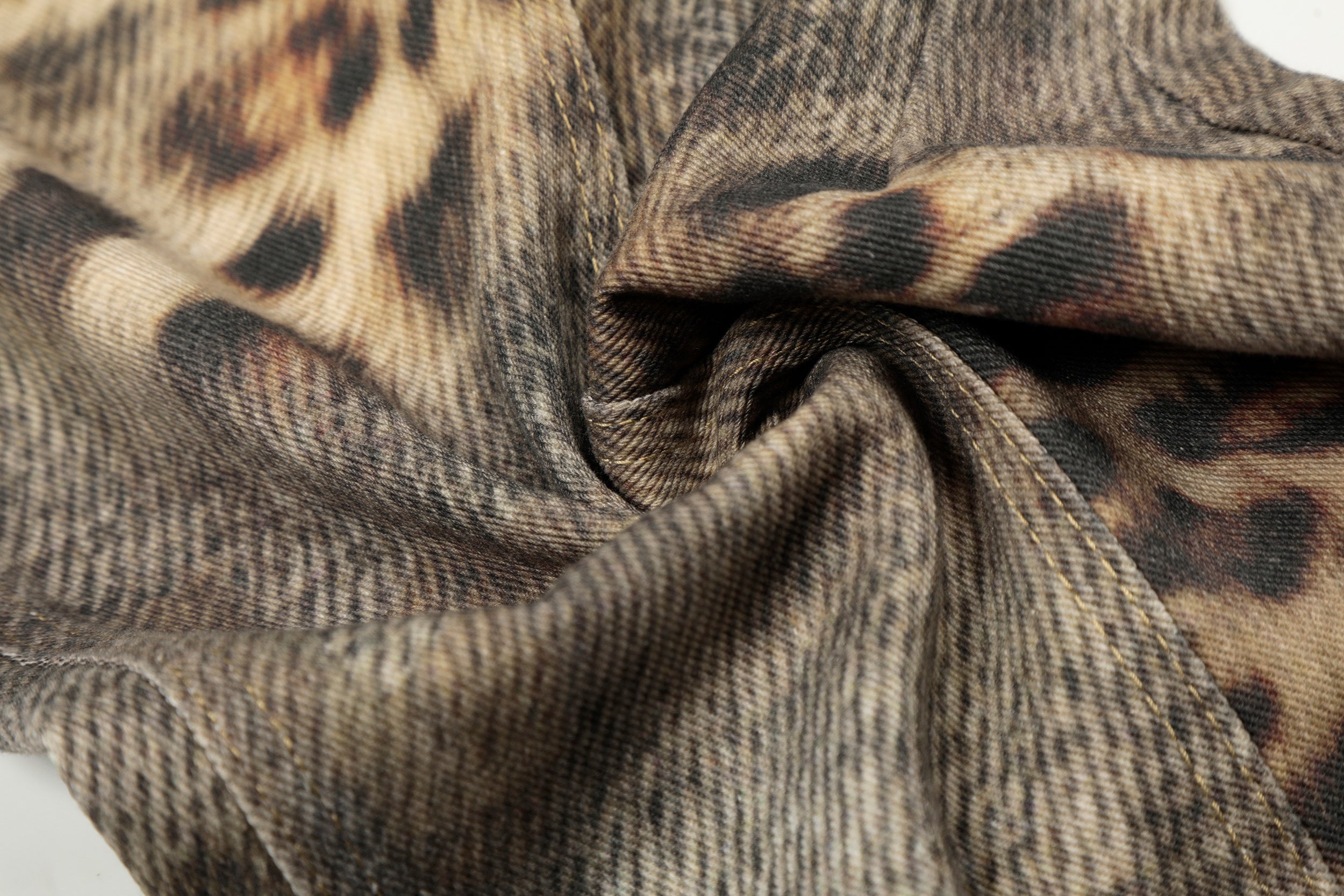 Omirad Leopard Wash Wide-Leg Jeans