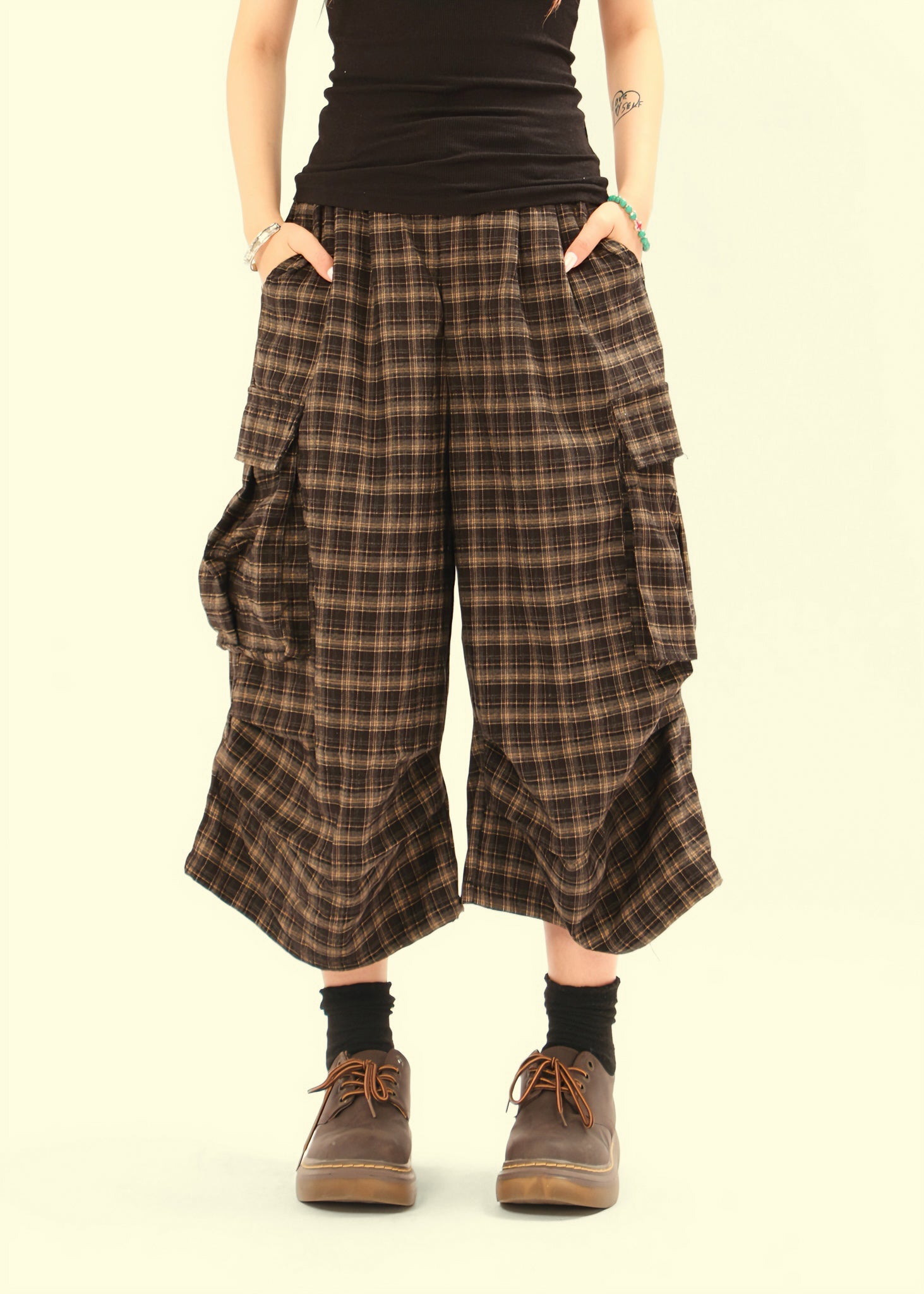 Omirad Plaid Cargo Shorts