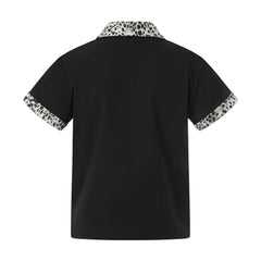 Omirad “Leopard Trim Zip Polo”