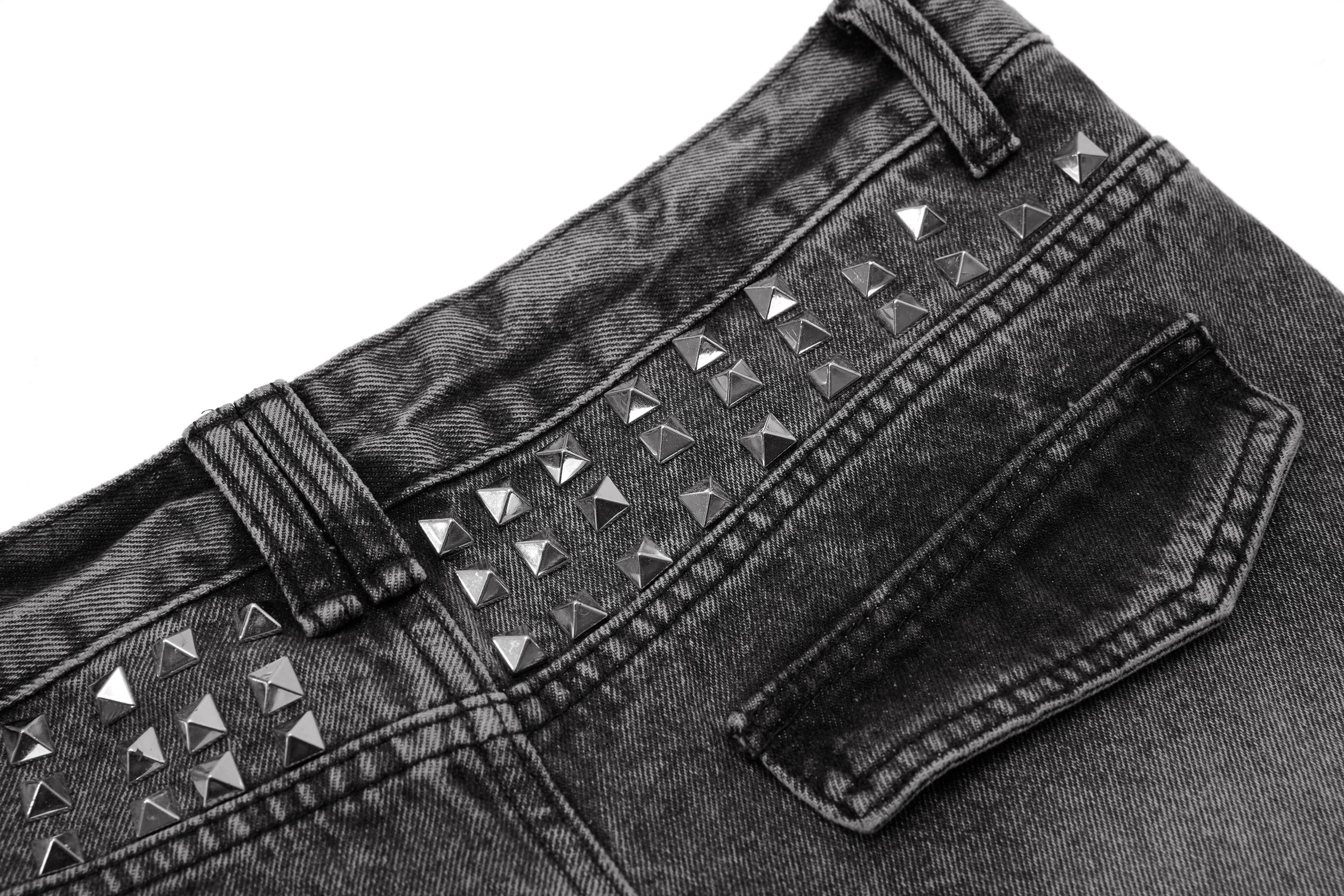 Omirad Distressed Studded Denim Pants