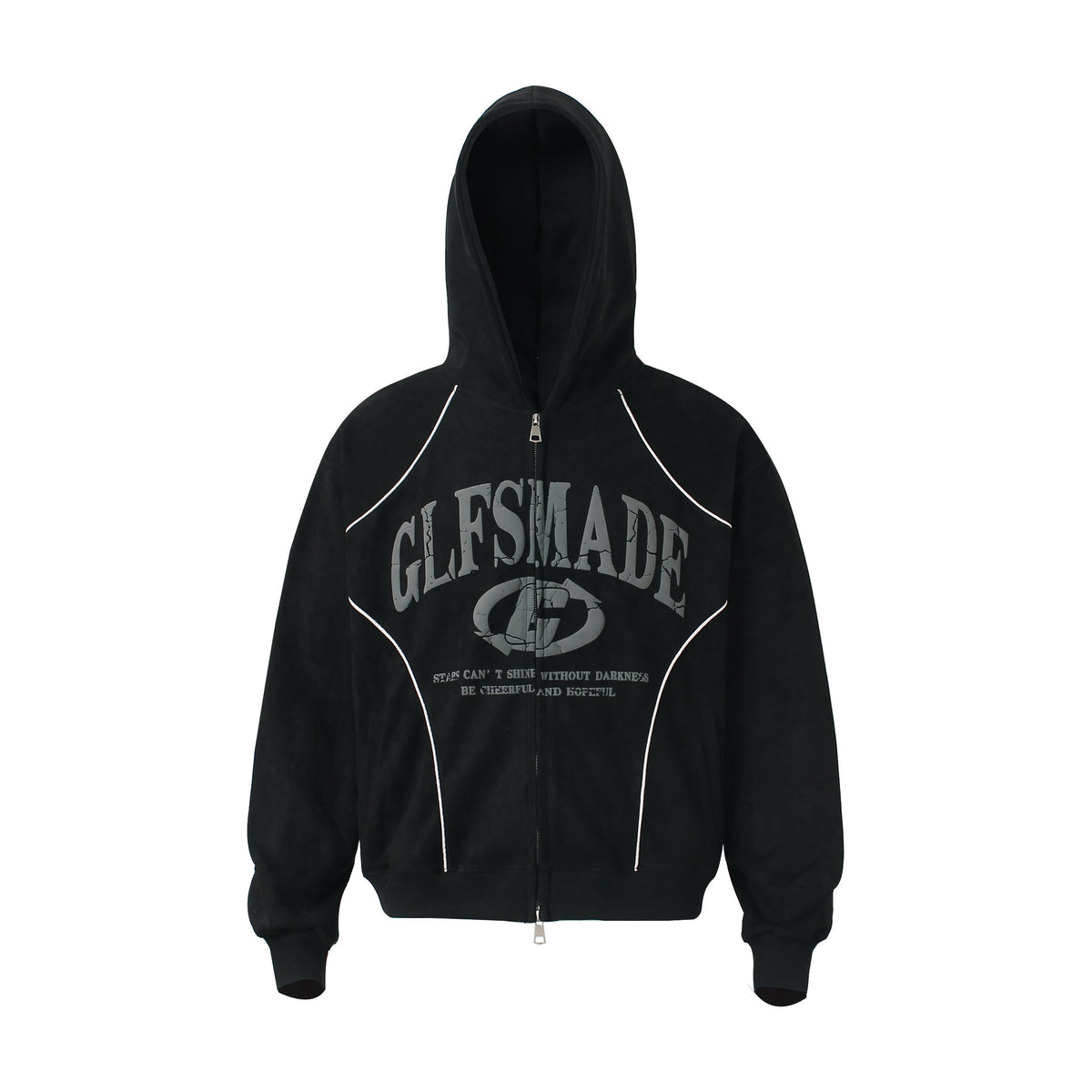 Omirad Suede Graphic Zip Hoodie