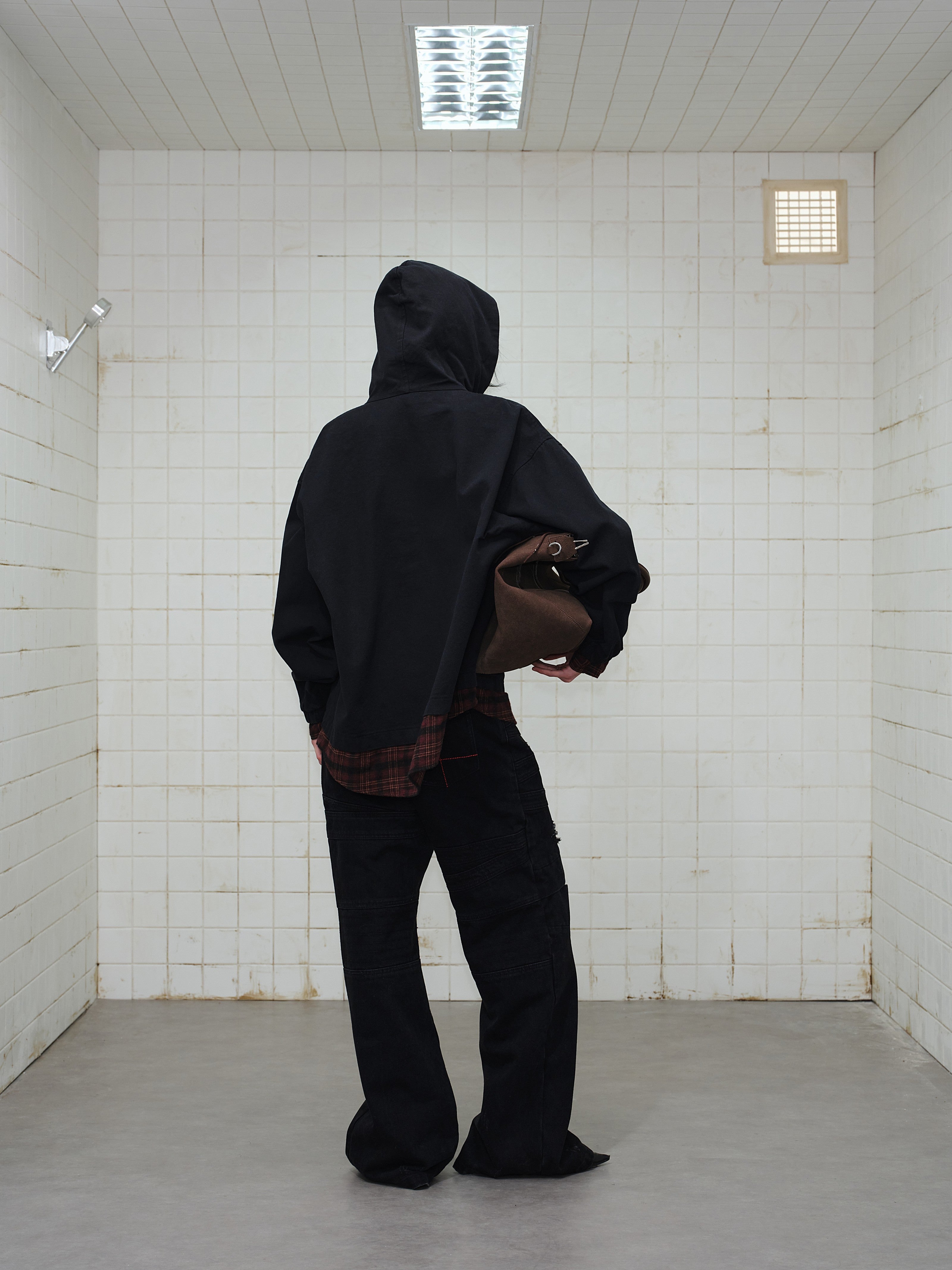 Omirad Plaid-Lined Zip Hoodie