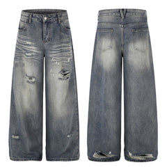 Omirad Distressed Wide-Leg Jeans