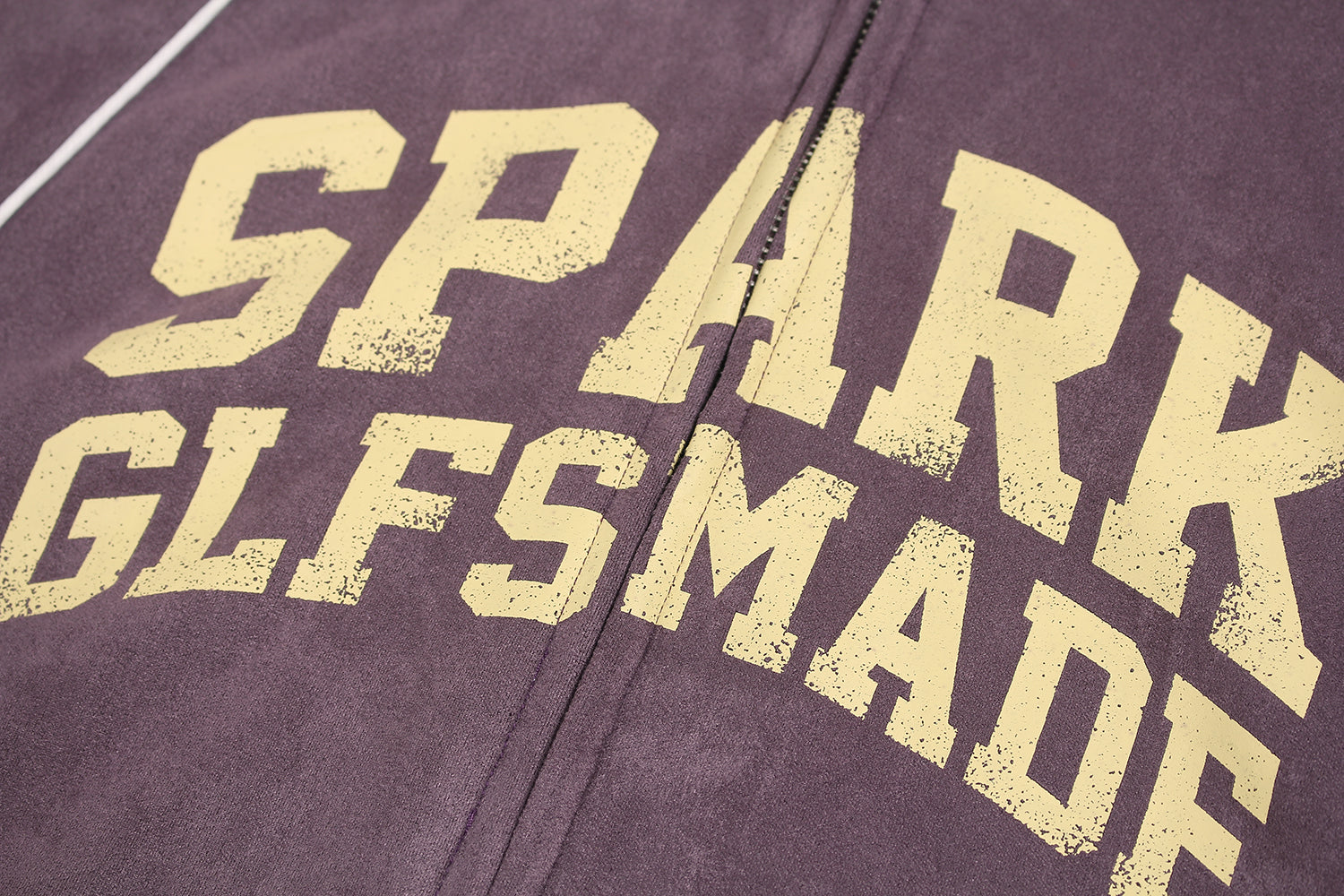 Omirad Suede Varsity Zip Hoodie