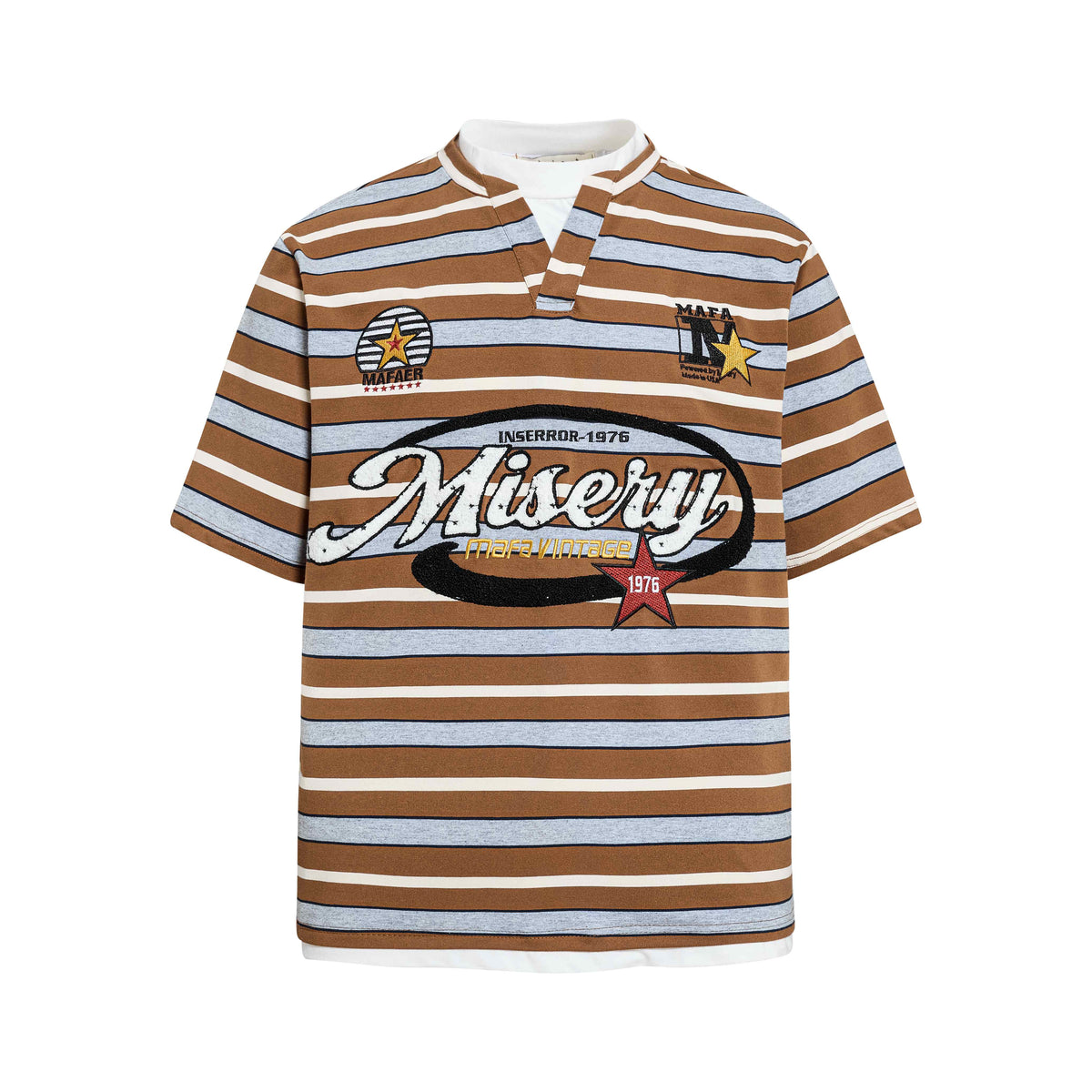 Omirad Vintage Striped Varsity Tee