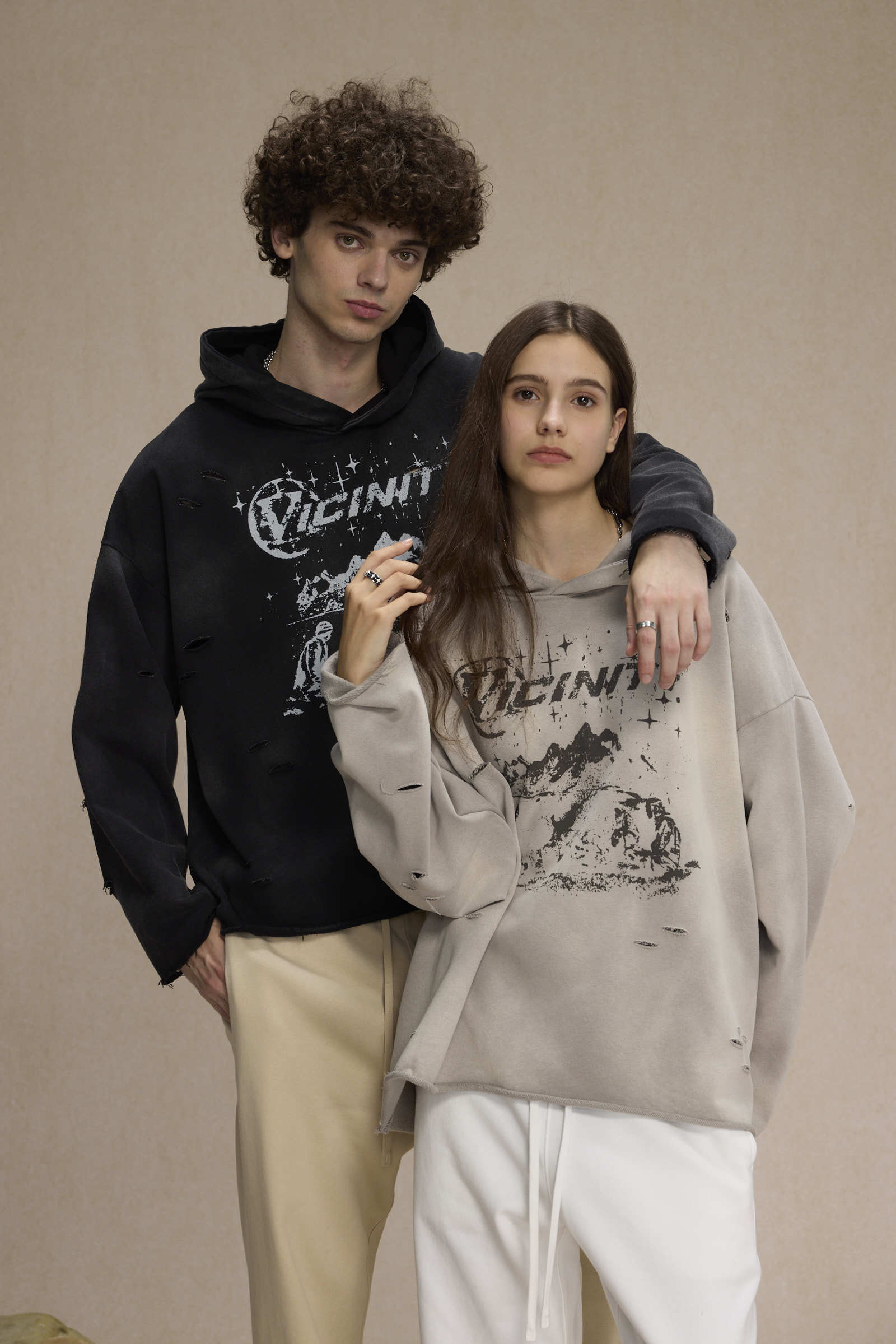Omirad Graphic Distressed Hoodie