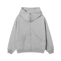 Omirad Studded Arc Zip Hoodie*