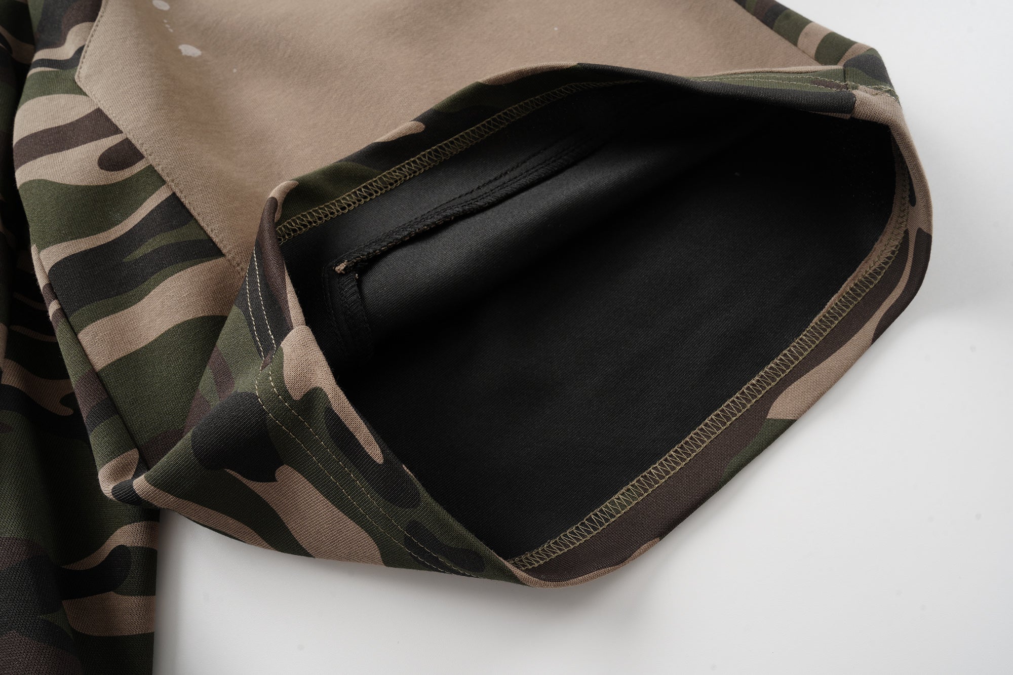 Omirad Camo Patchwork Baggy Shorts