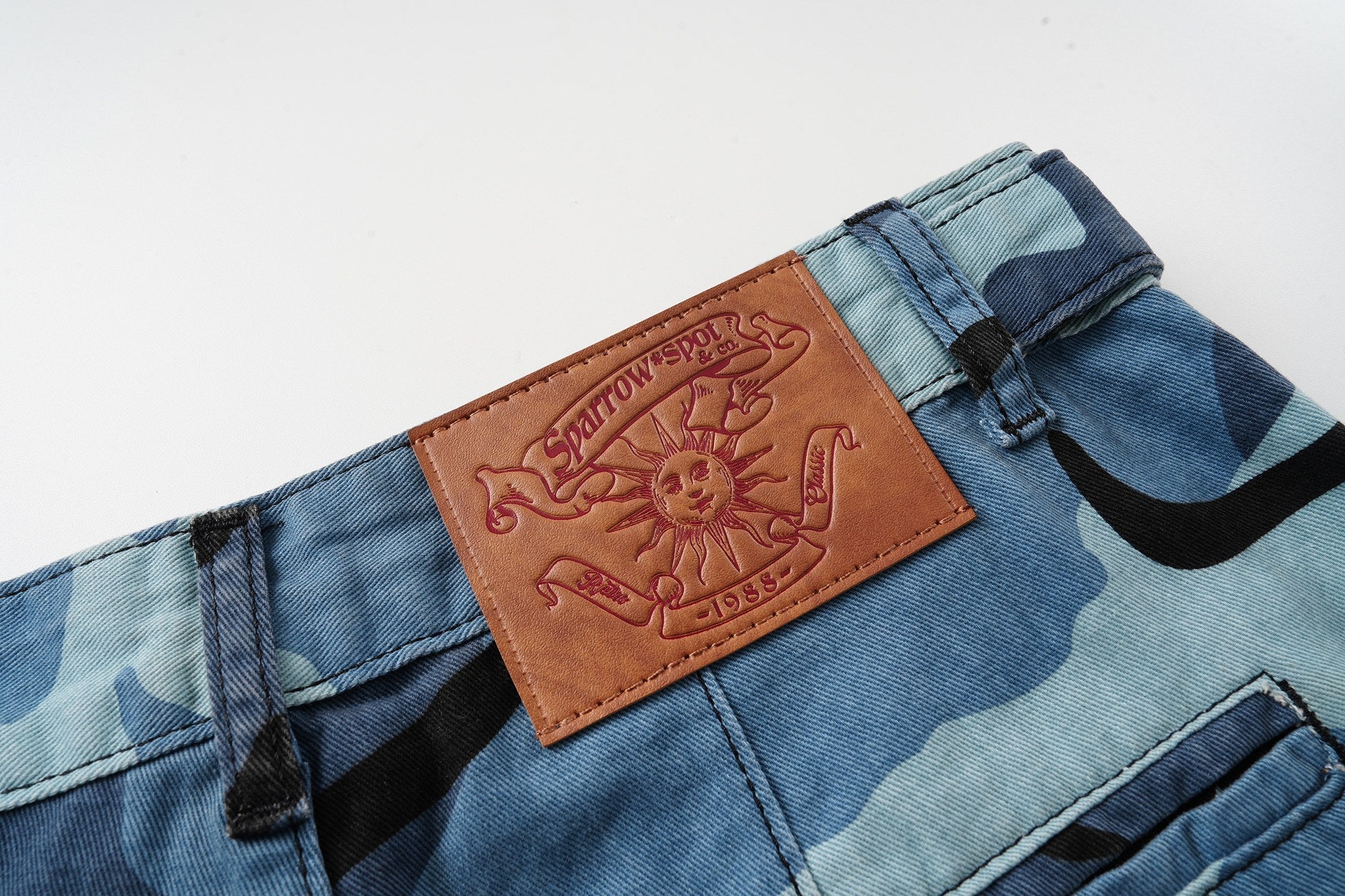 Omirad Blue Camo Cargo Shorts