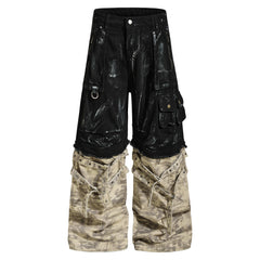Omirad Washed Utility Cargo Denim Pants