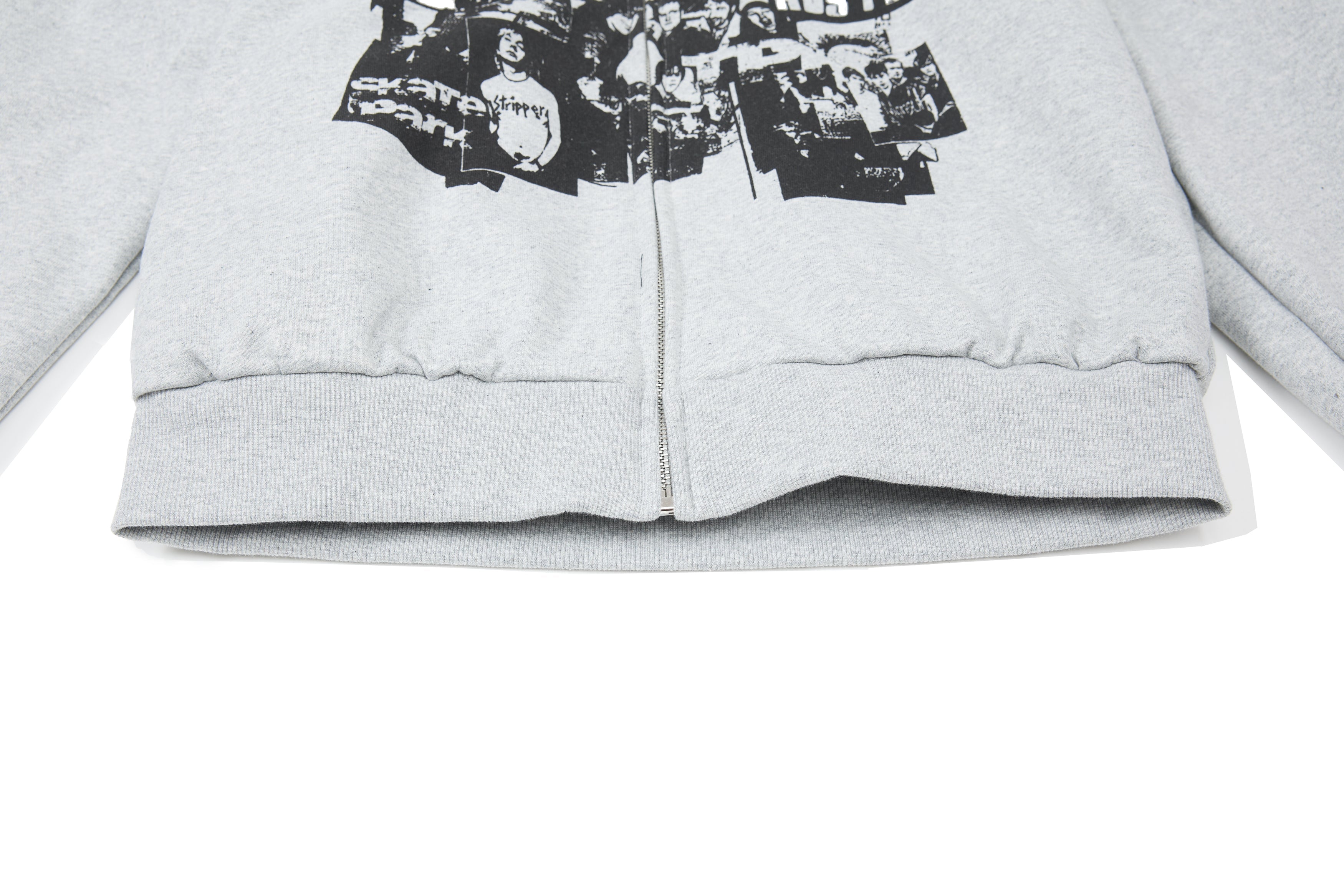 Omirad Retro Collage Print Zip Hoodie
