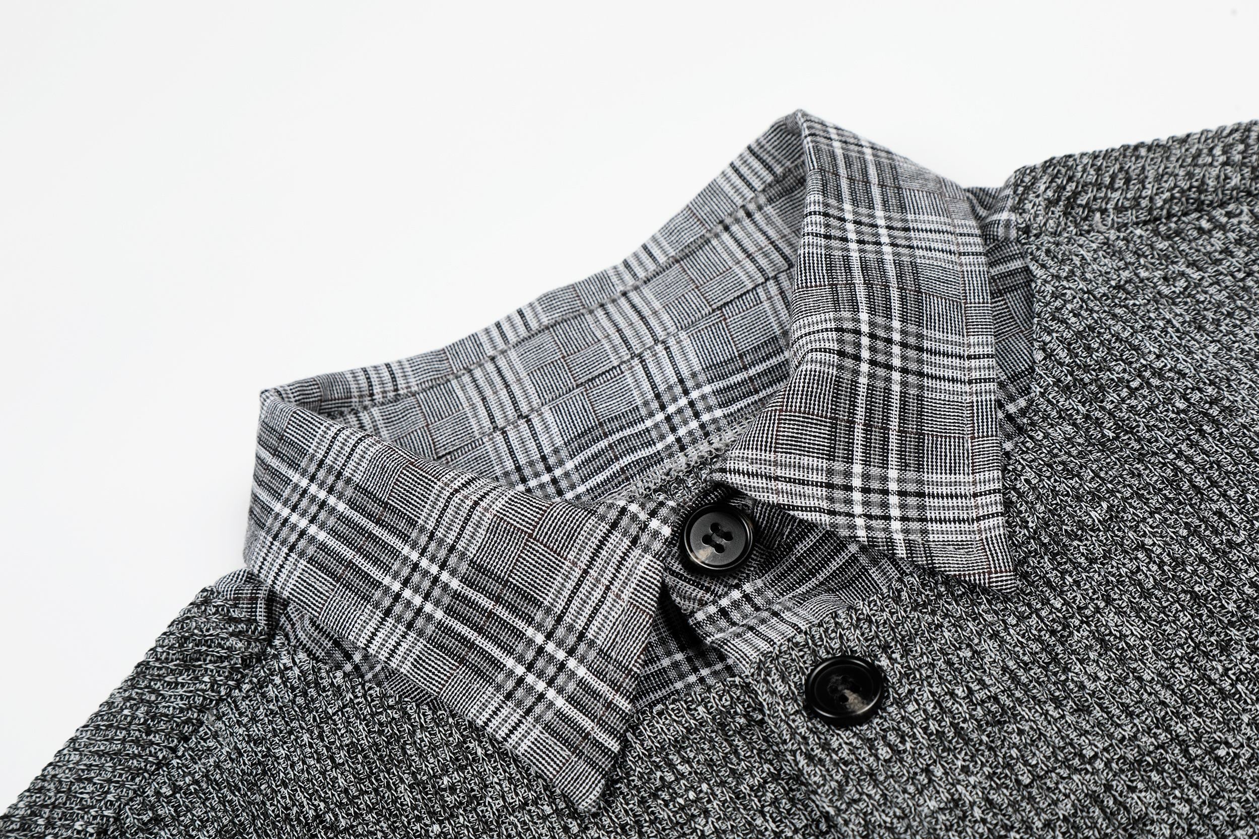 Omirad “Layered Knit Check Shirt”