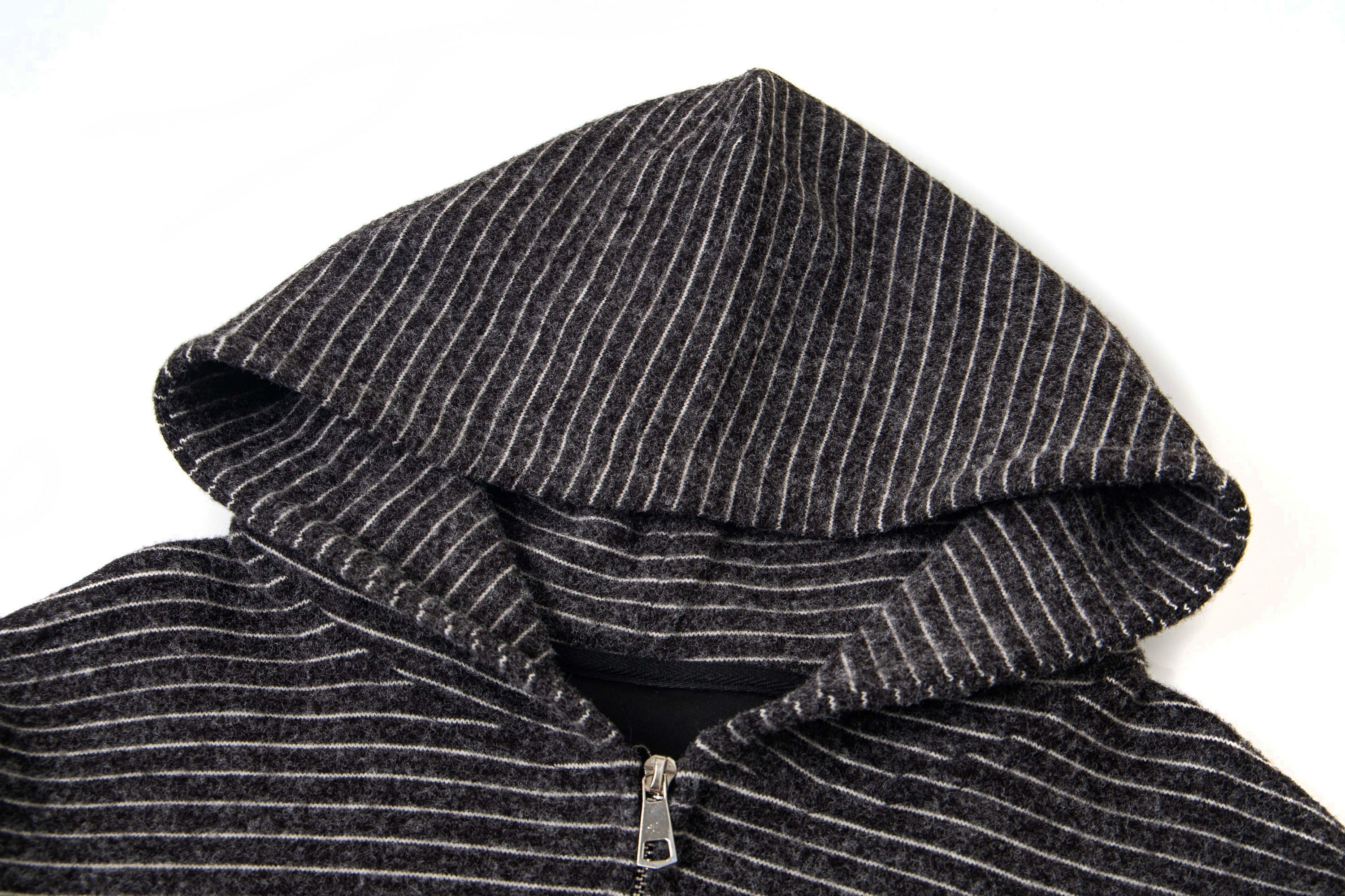 Omirad Striped Knit Zip Hoodie