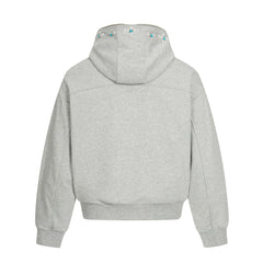 Omirad Minimal Dot-Detail Zip Hoodie