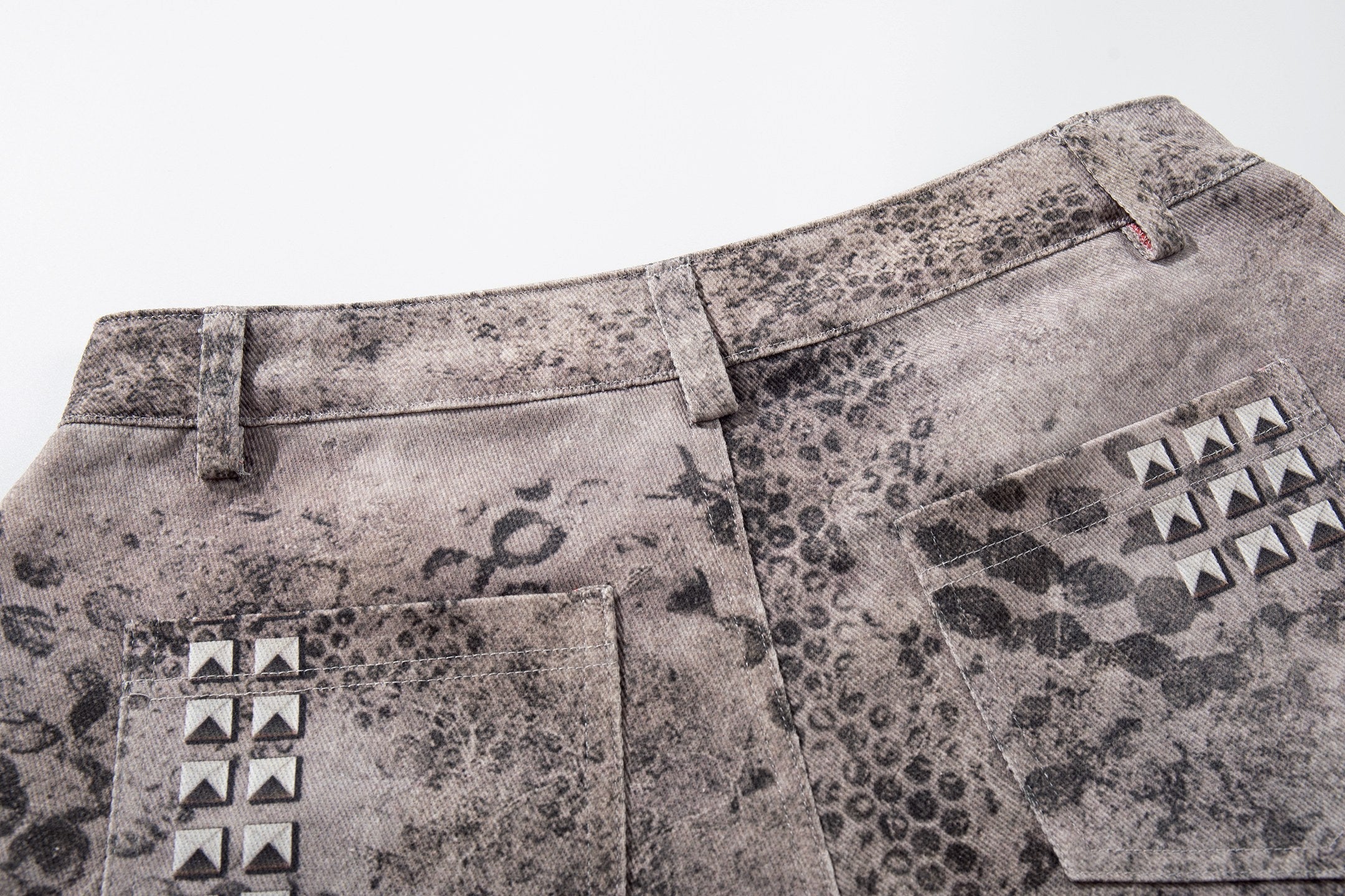 Omirad “Grunge Cross Washed Denim Shorts”