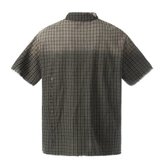 Omirad “Gradient Check Distressed Shirt”